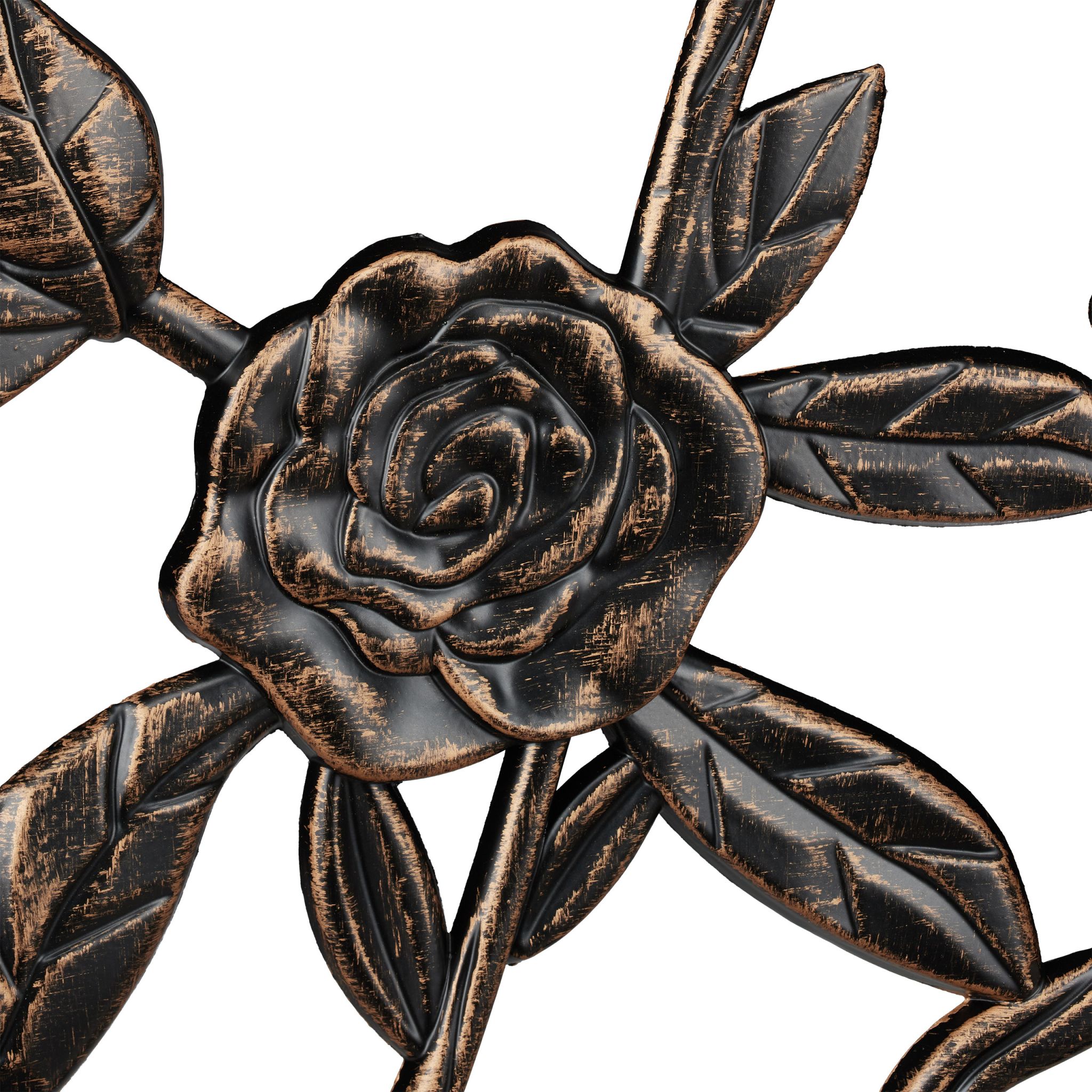 Vintage Gartenbank Rosen Braun von Relaxdays