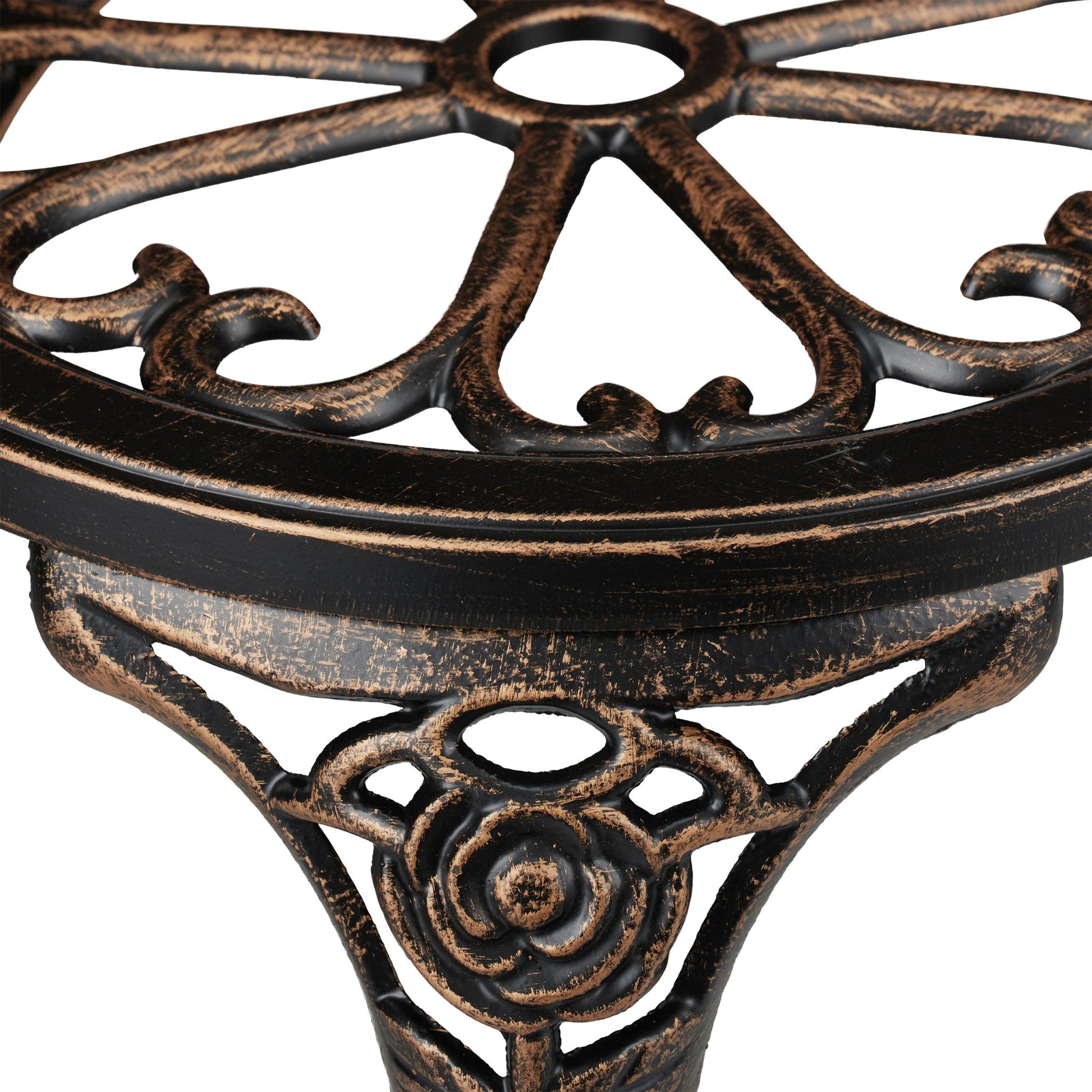 Vintage Gartenbank Rosen Braun von Relaxdays