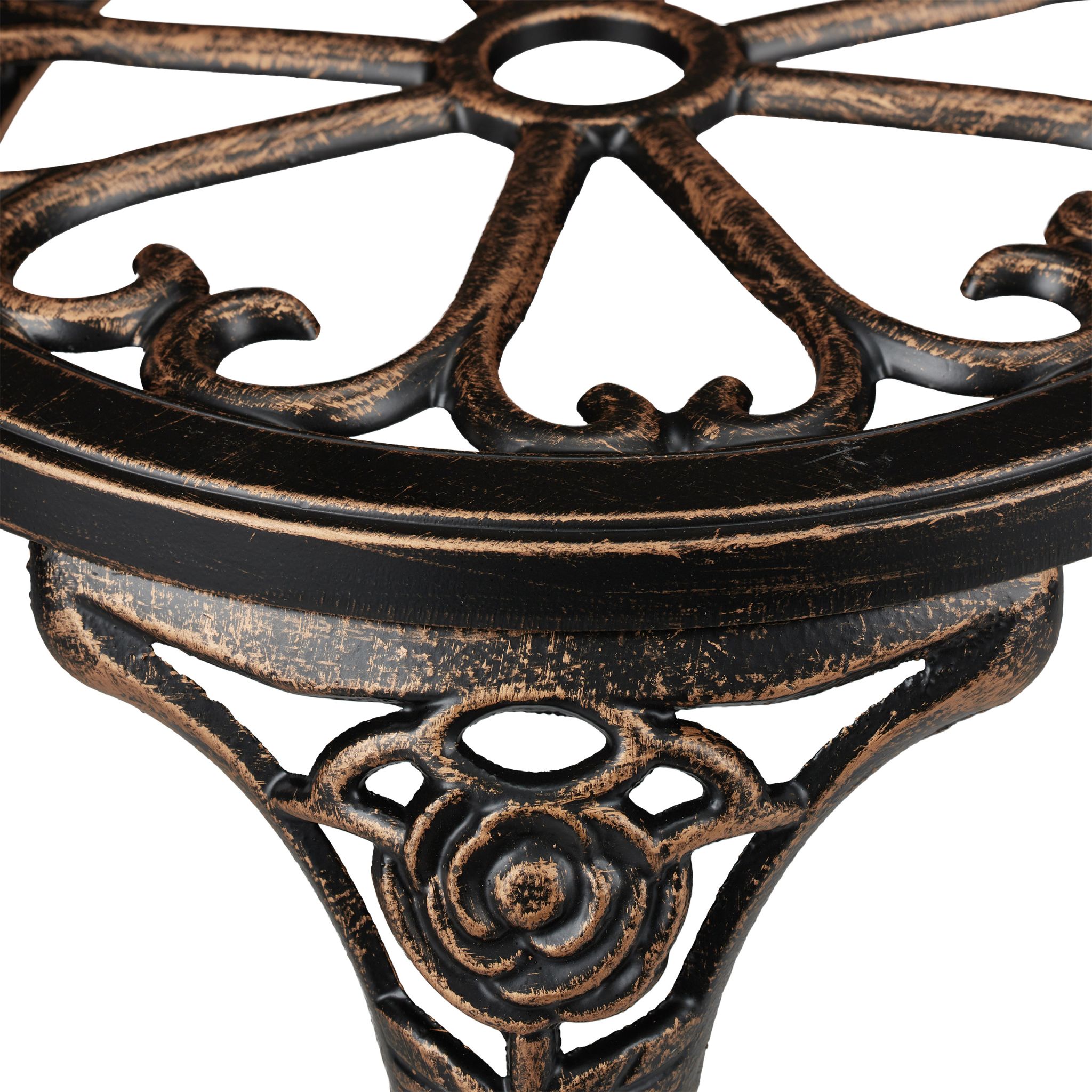 Vintage Gartenbank Rosen Braun von Relaxdays
