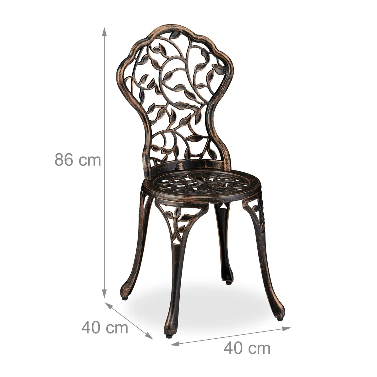 Balkonmöbel Set antiken Design Braun von Relaxdays