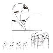 Beetzaun 5-teilig Schmetterling Design Schwarz