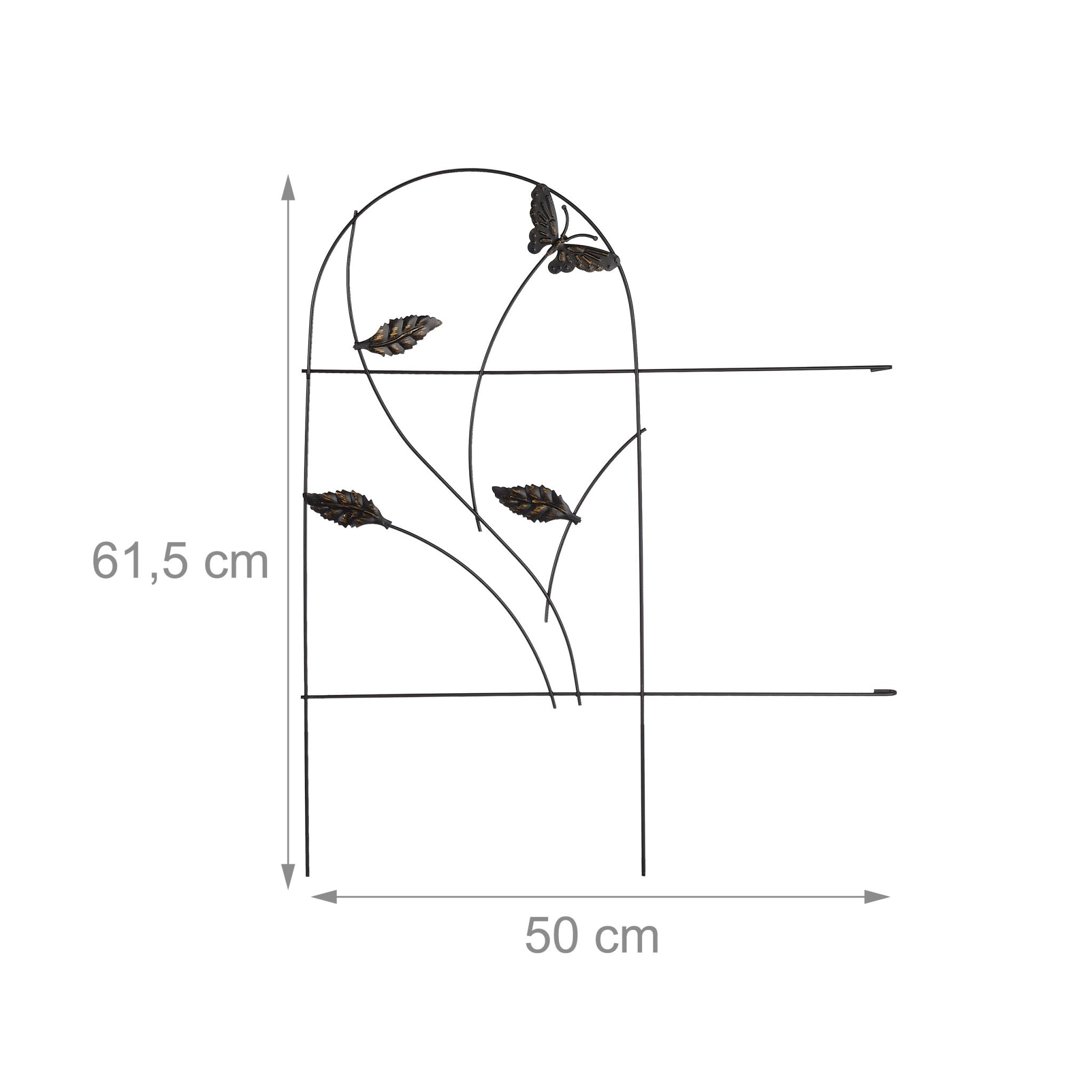 Beetzaun 5-teilig Schmetterling Design Schwarz