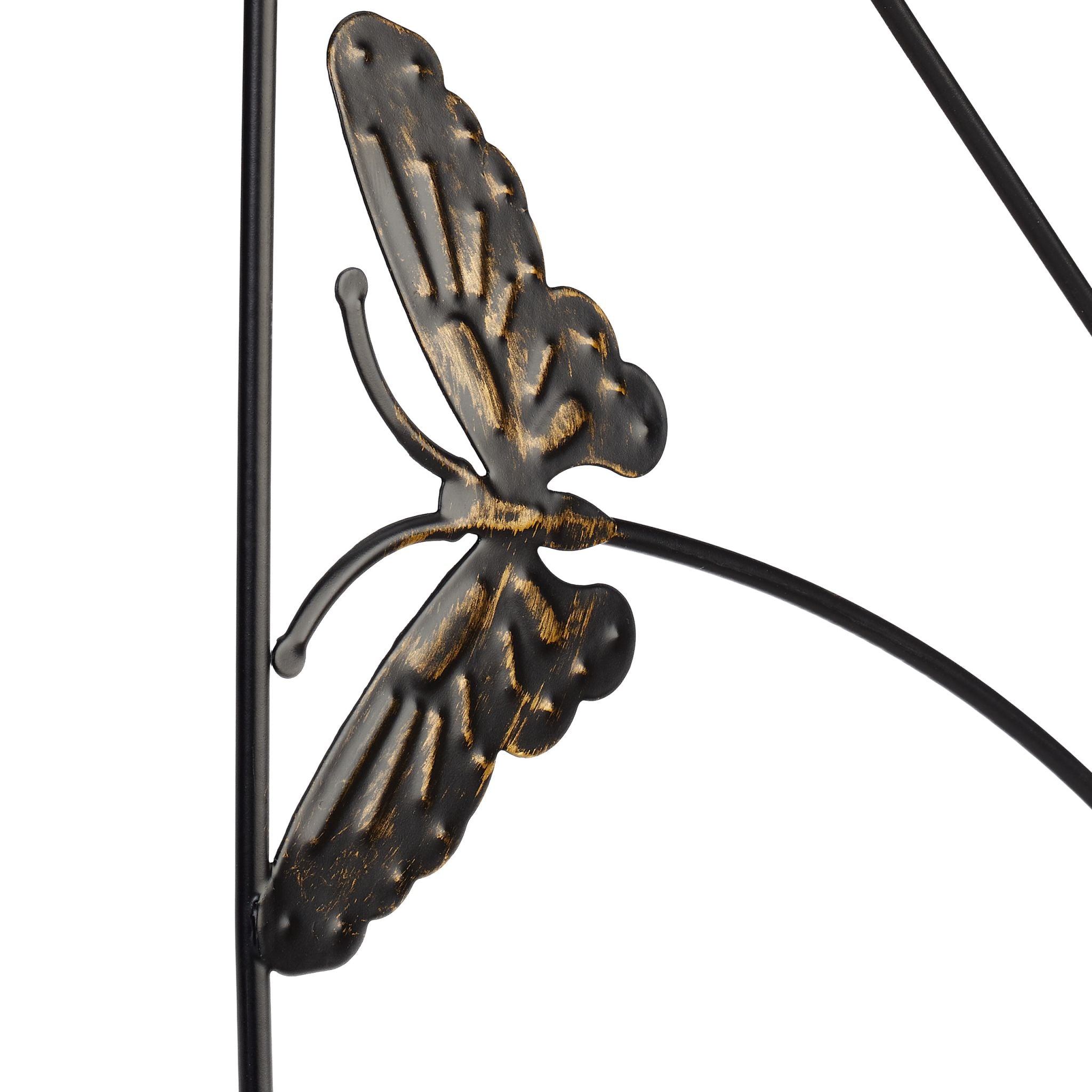 Beetzaun 5-teilig Schmetterling Design Schwarz