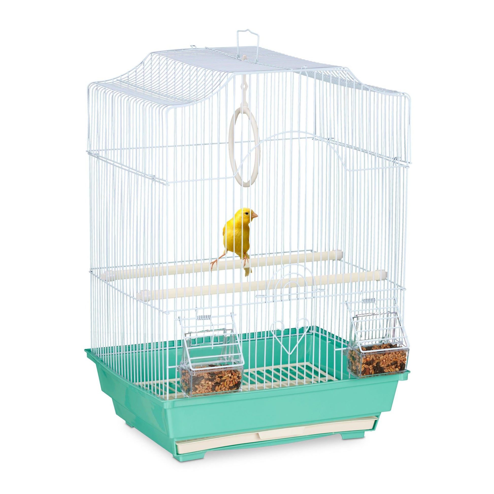 Vogelkäfig mit Sitzstangen Hellblau-Türkis von Relaxdays