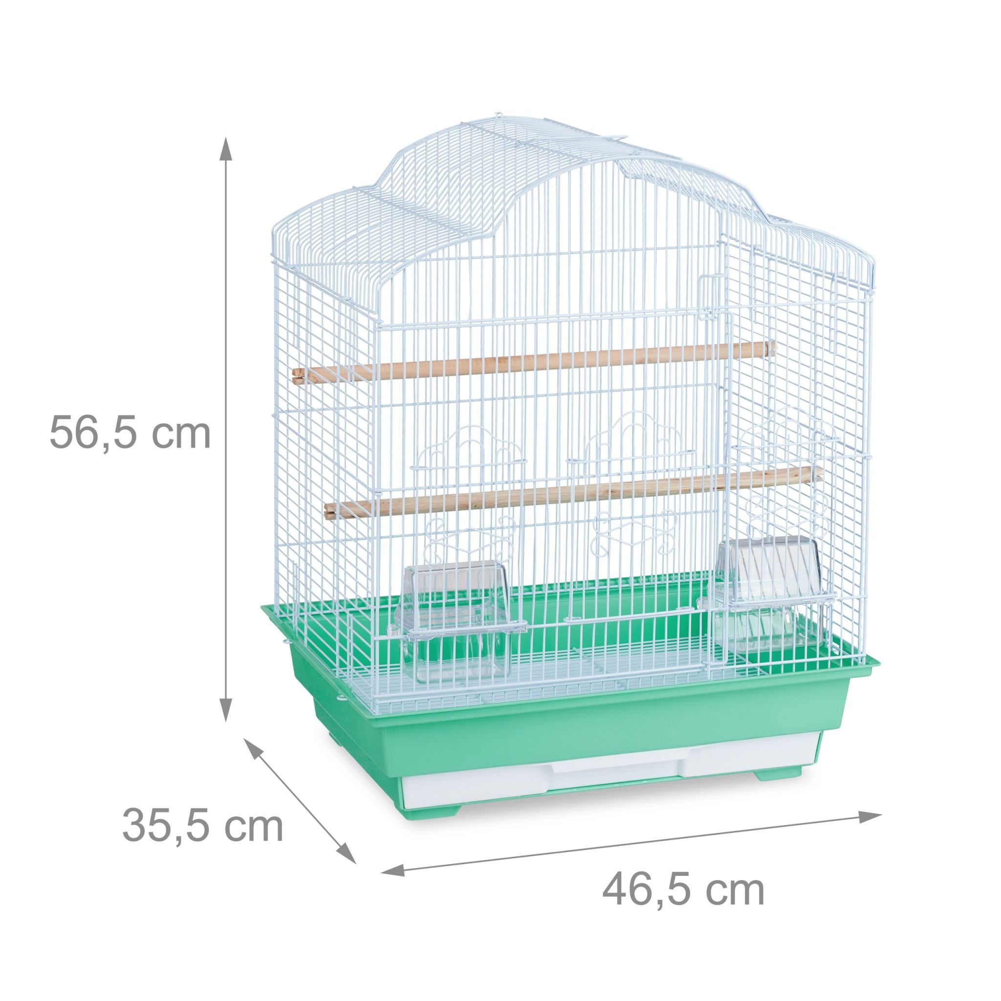 Vogelkäfig mit Zubehör Hellblau-Türkis von Relaxdays