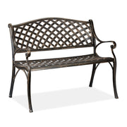Gartenbank Metall in Schwarz-Bronze Gold-Schwarz von Relaxdays