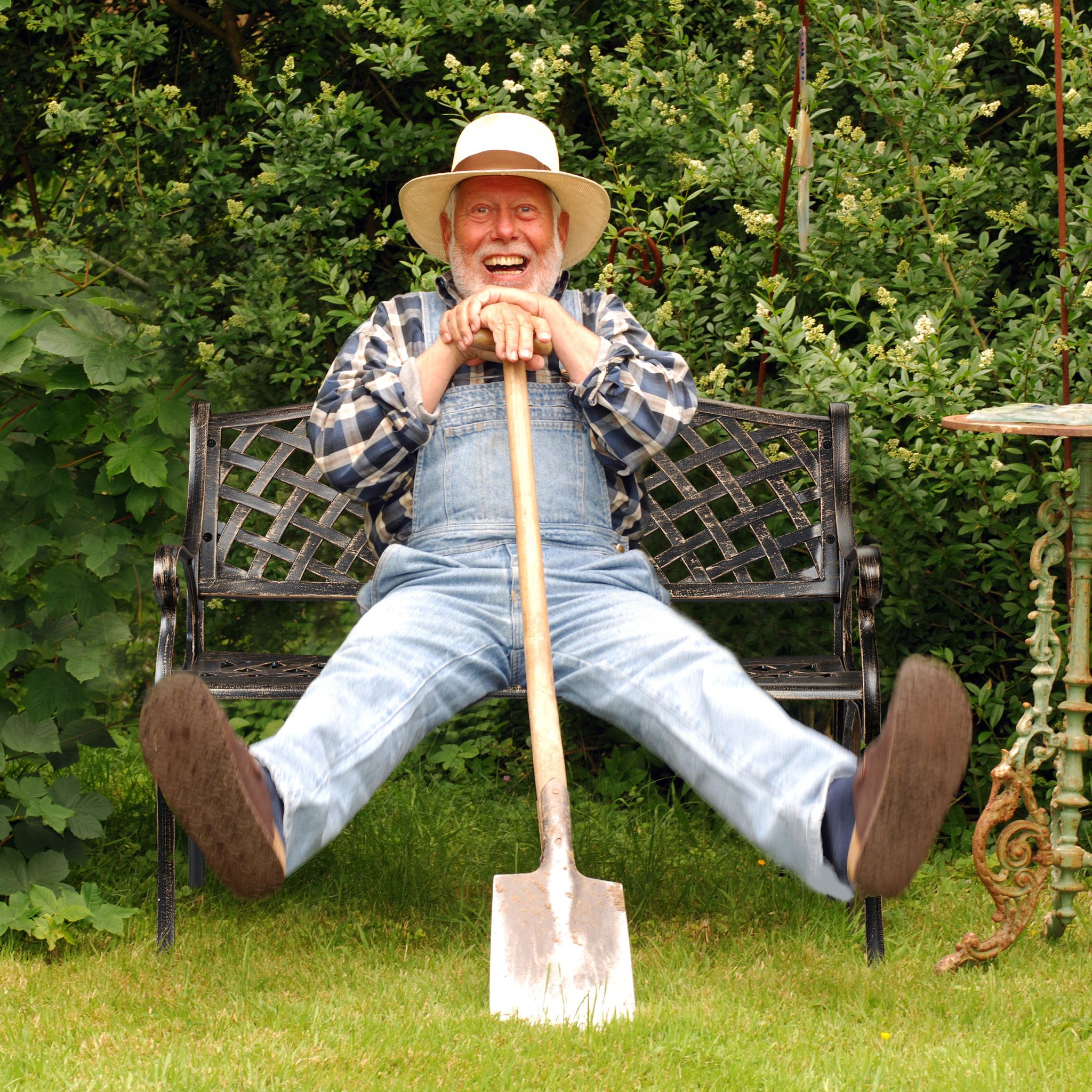 Gartenbank Metall in Schwarz-Bronze Gold-Schwarz von Relaxdays