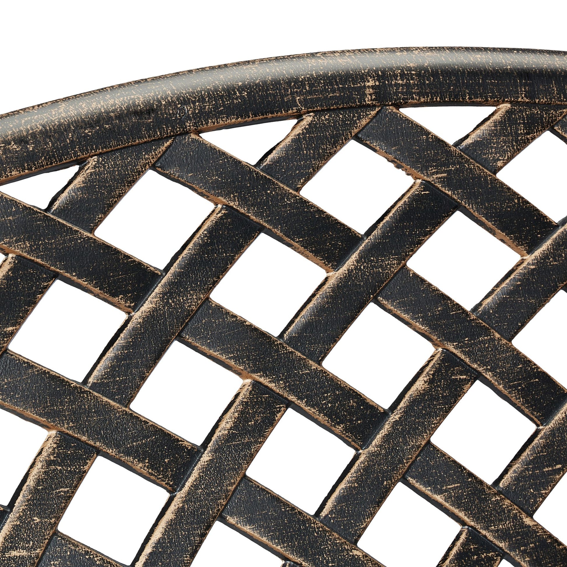 Gartenbank Metall in Schwarz-Bronze Gold-Schwarz von Relaxdays