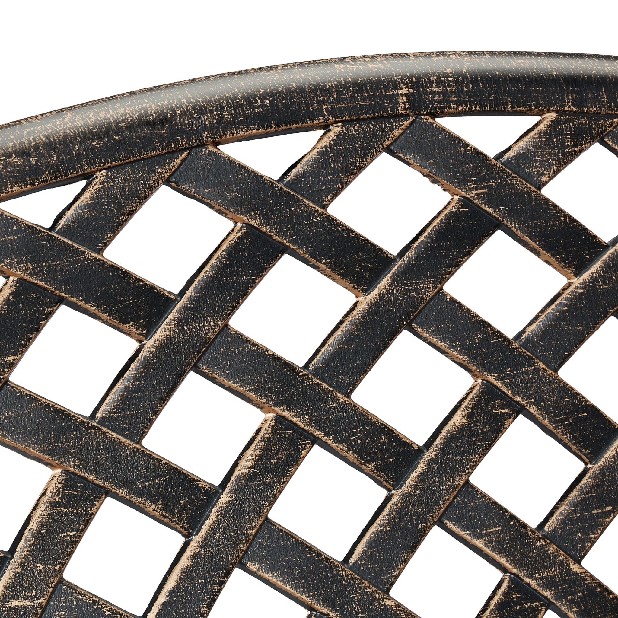 Gartenbank Metall in Schwarz-Bronze Gold-Schwarz von Relaxdays
