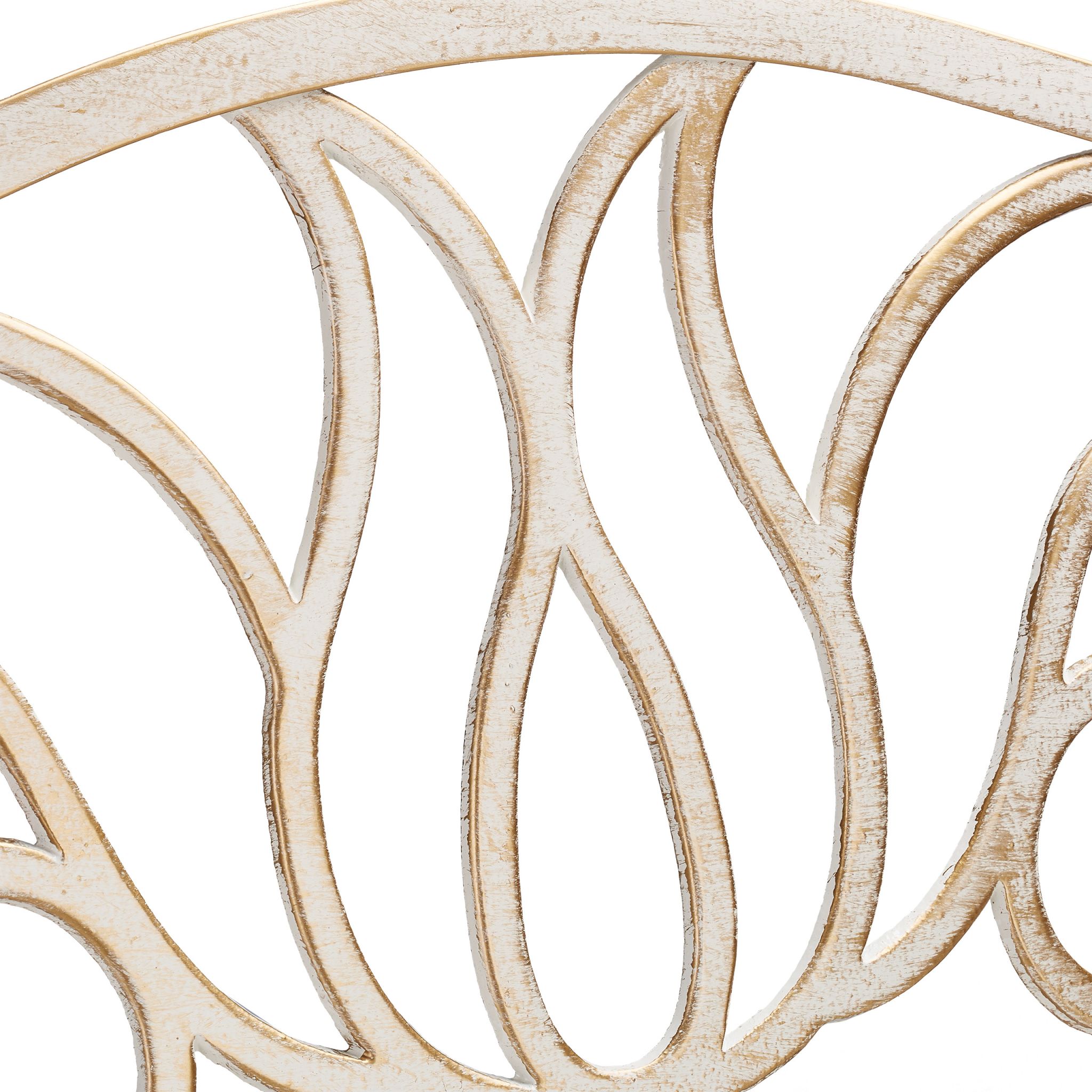 Gartenbank Antik Weiss-Gold von Relaxdays