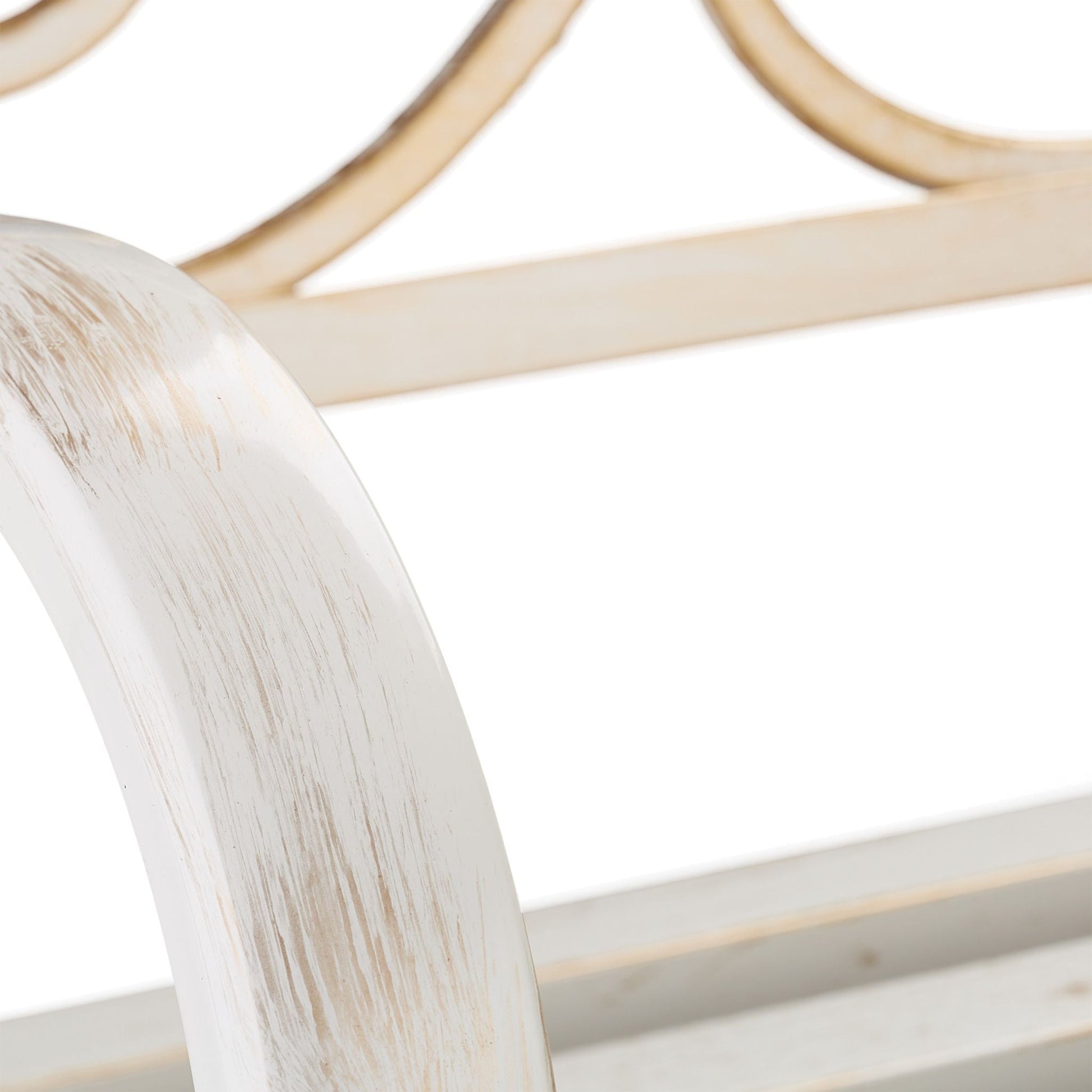 Gartenbank Antik Weiss-Gold von Relaxdays