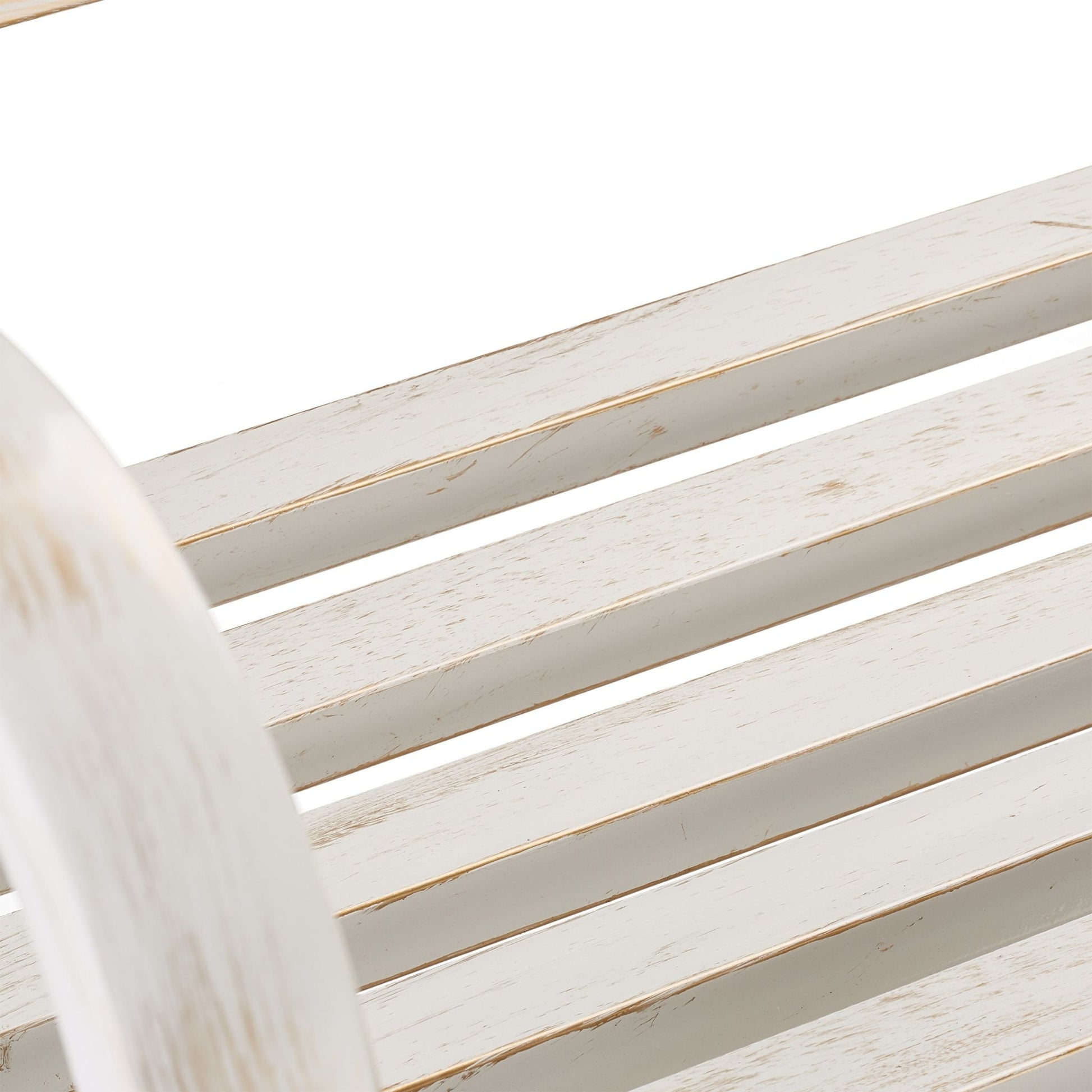 Gartenbank Antik Weiss-Gold von Relaxdays
