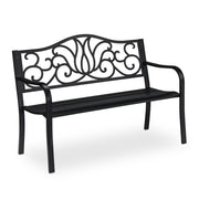 Gartenbank Antik Schwarz von Relaxdays