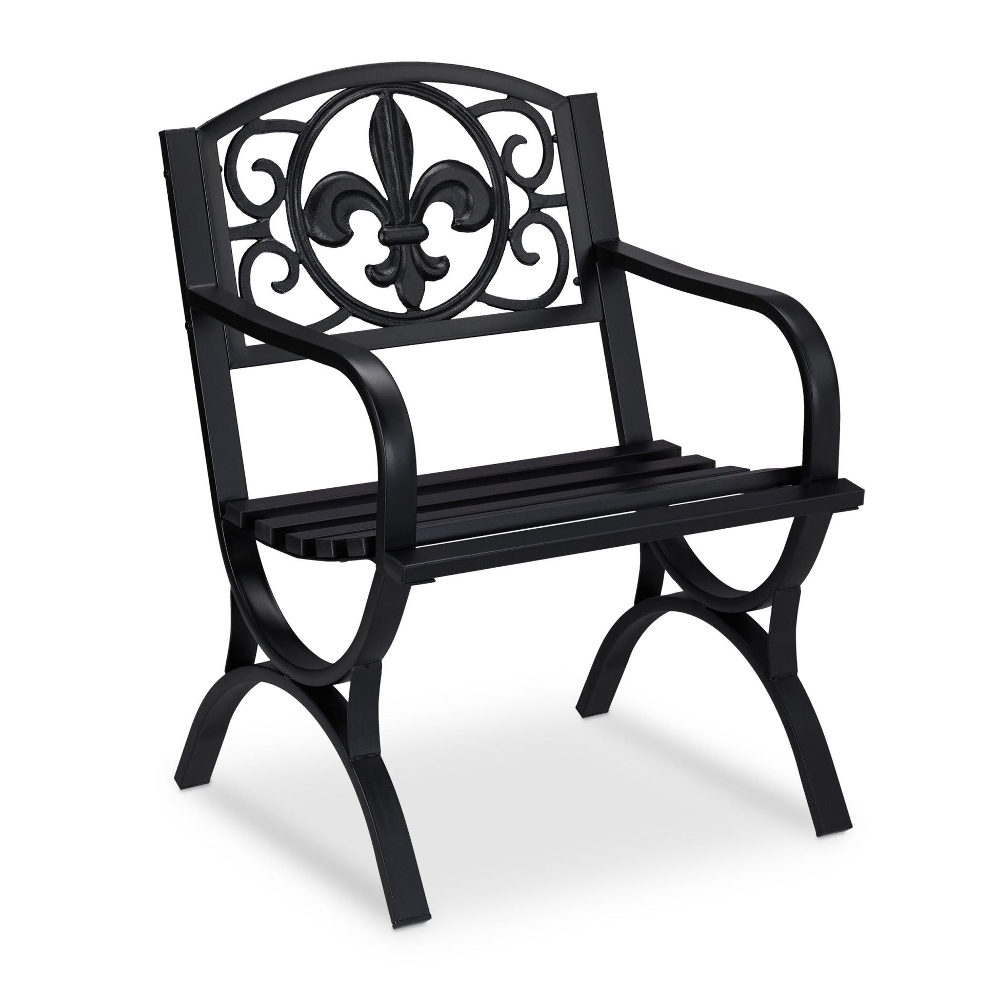 Gartenstuhl Metall antik Schwarz von Relaxdays