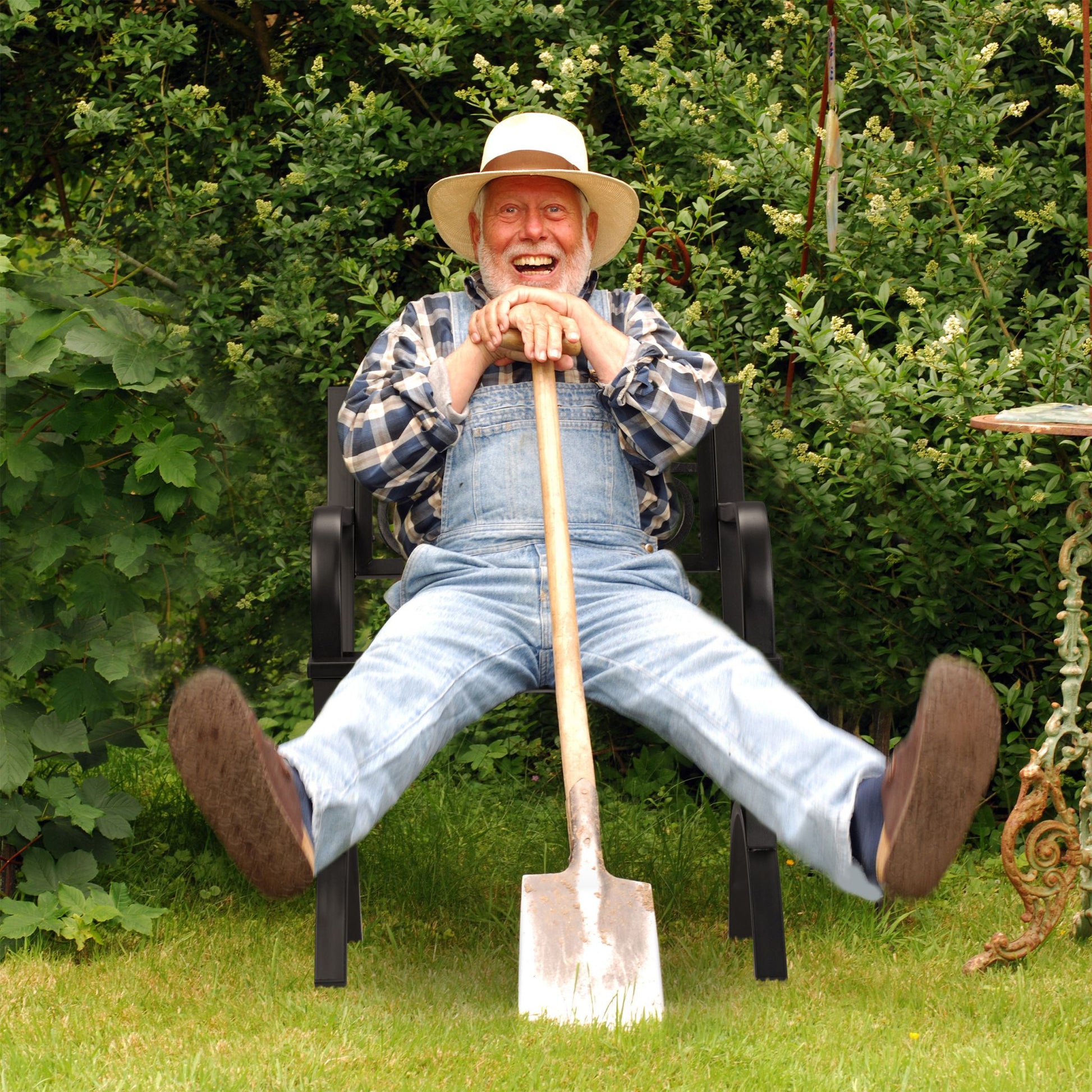 Gartenstuhl Metall antik Schwarz von Relaxdays