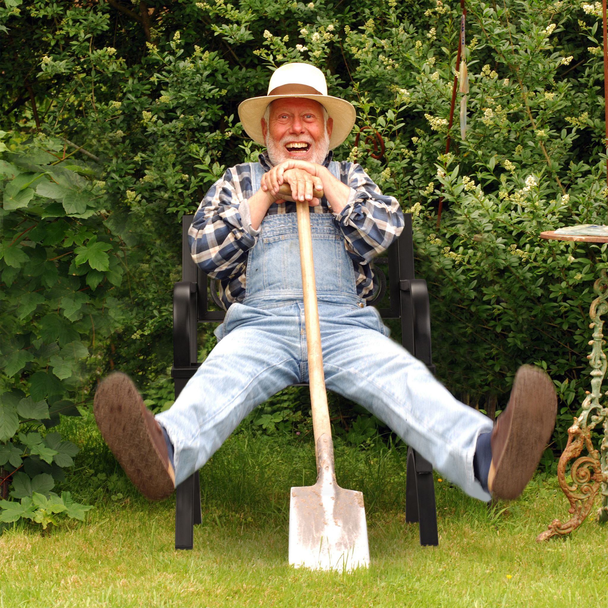 Gartenstuhl Metall antik Schwarz von Relaxdays