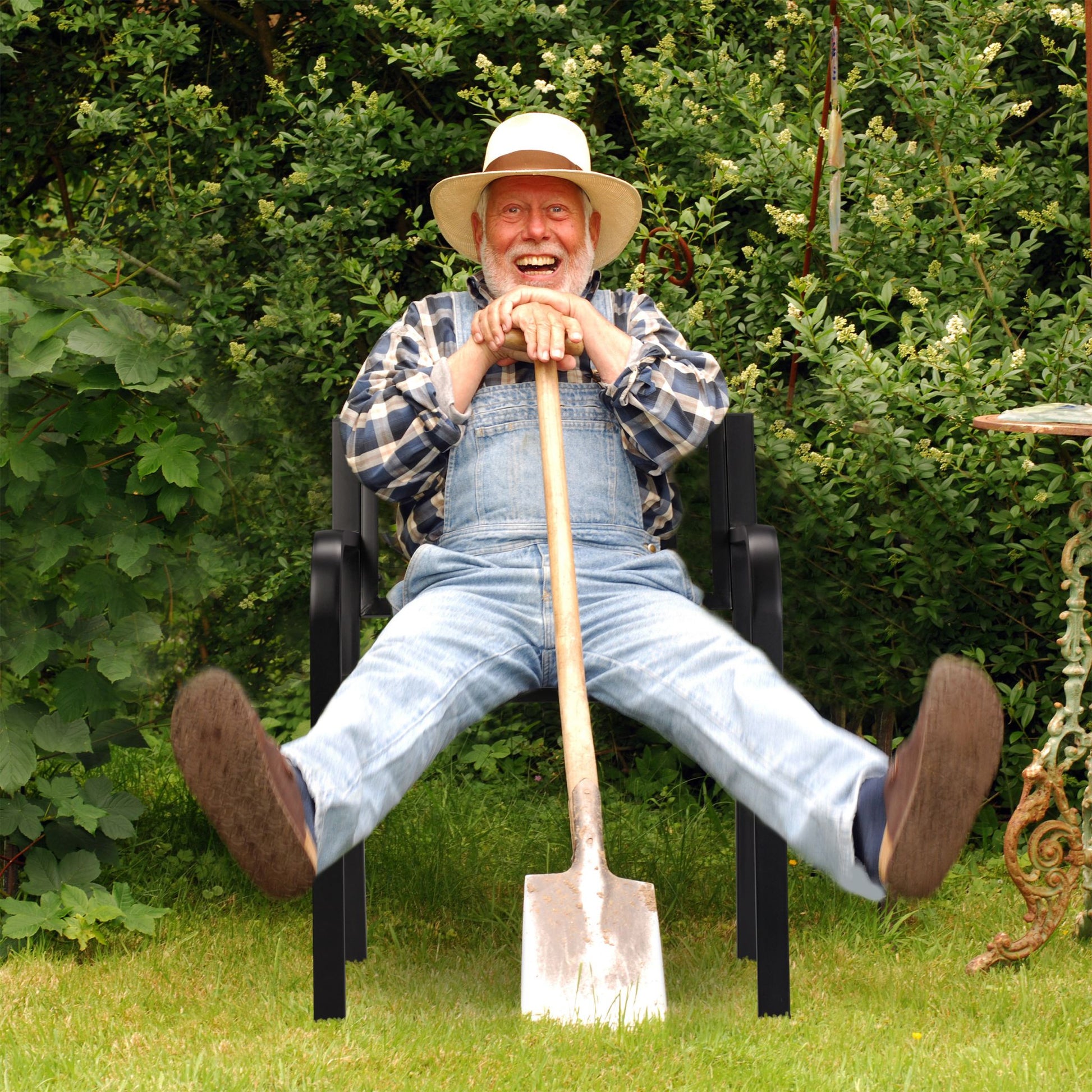 Gartenstuhl Metall Schwarz von Relaxdays