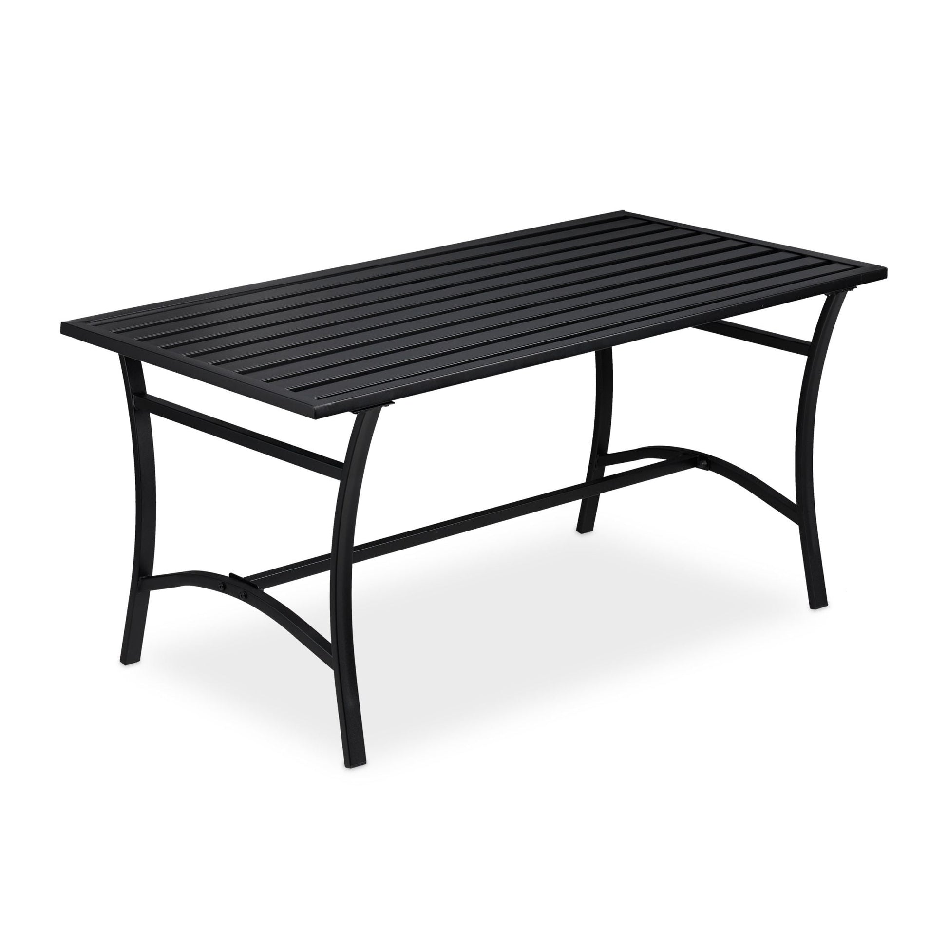 Gartentisch rechteckig schwarz Schwarz von Relaxdays