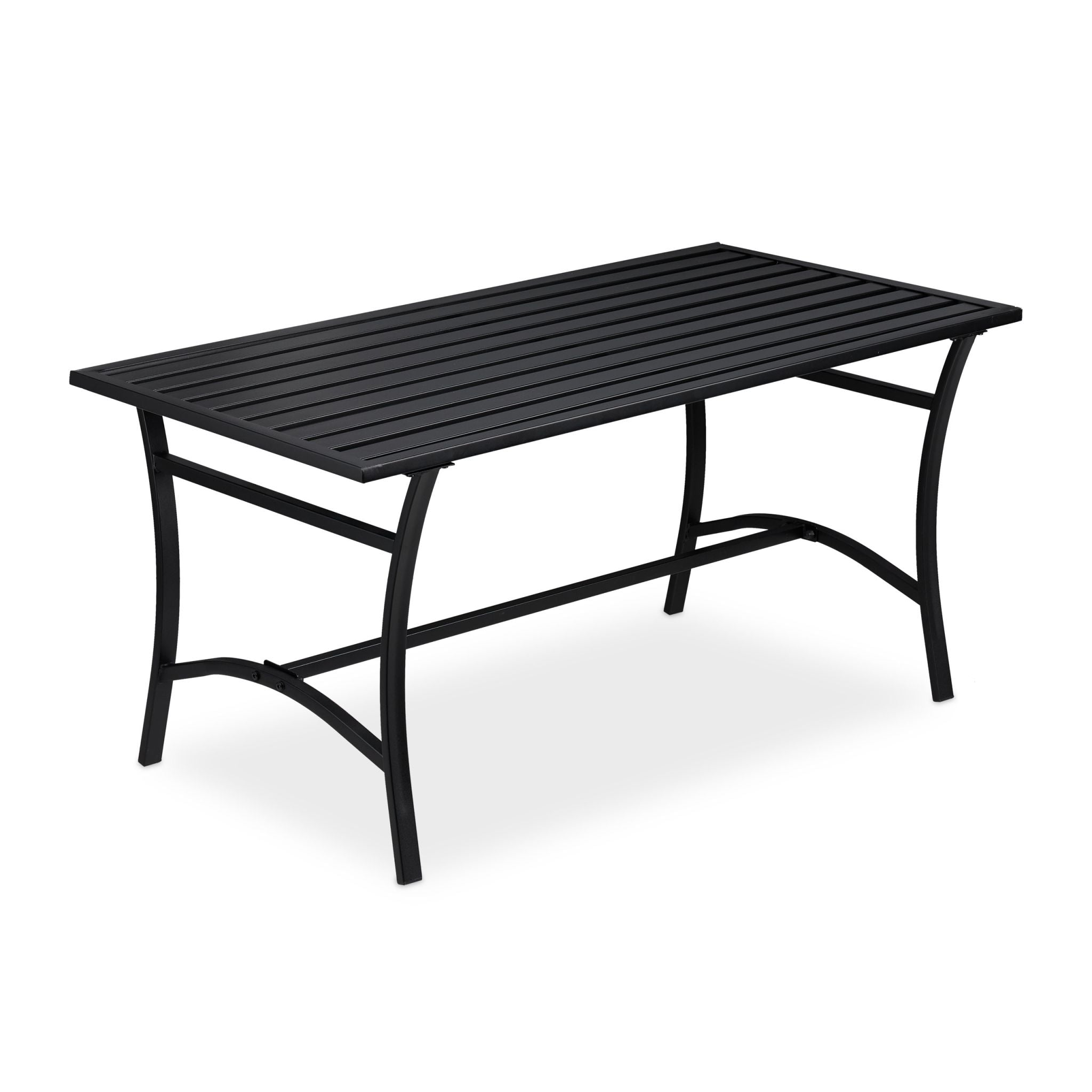 Gartentisch rechteckig schwarz Schwarz von Relaxdays