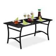 Gartentisch rechteckig schwarz Schwarz von Relaxdays