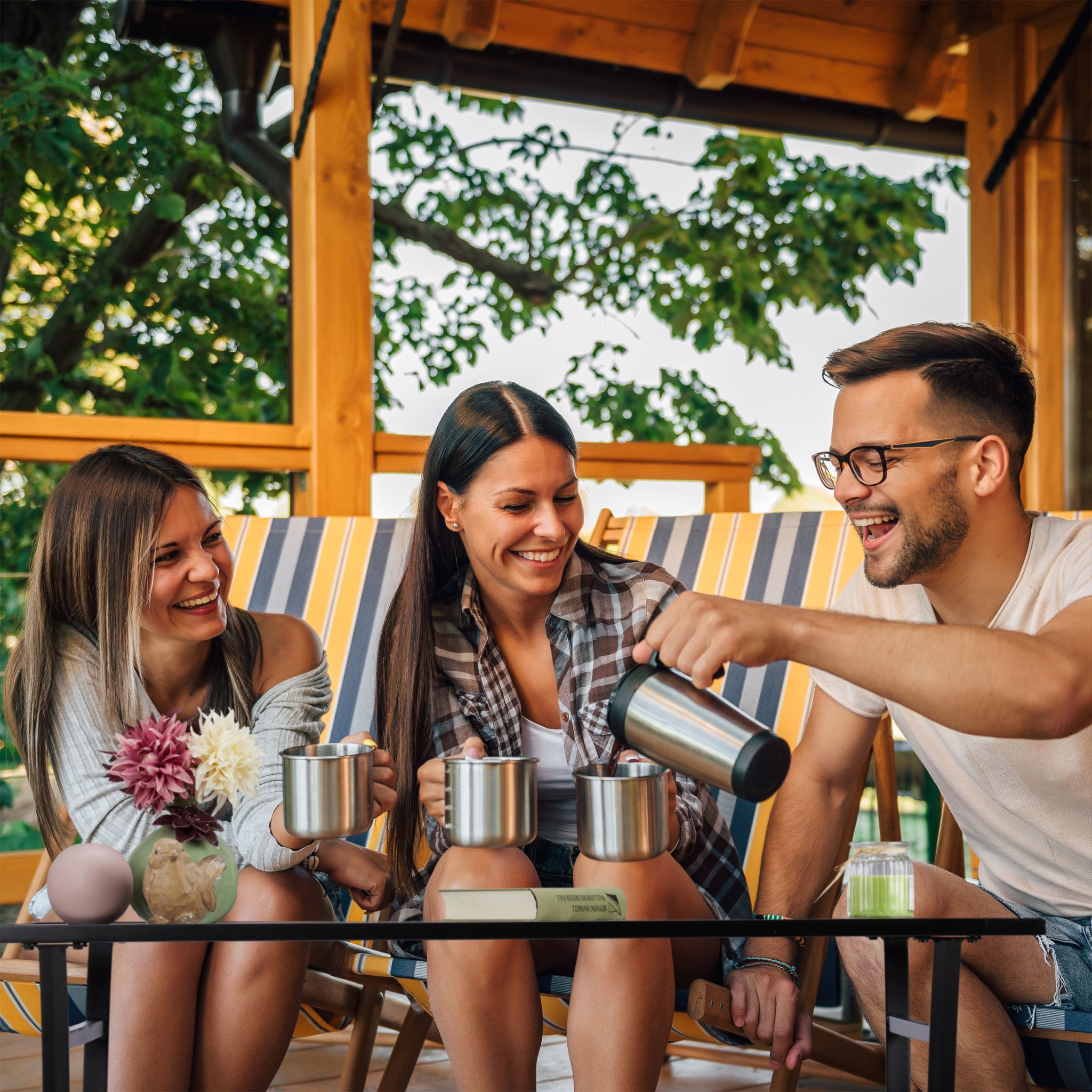 Gartentisch rechteckig schwarz Schwarz von Relaxdays