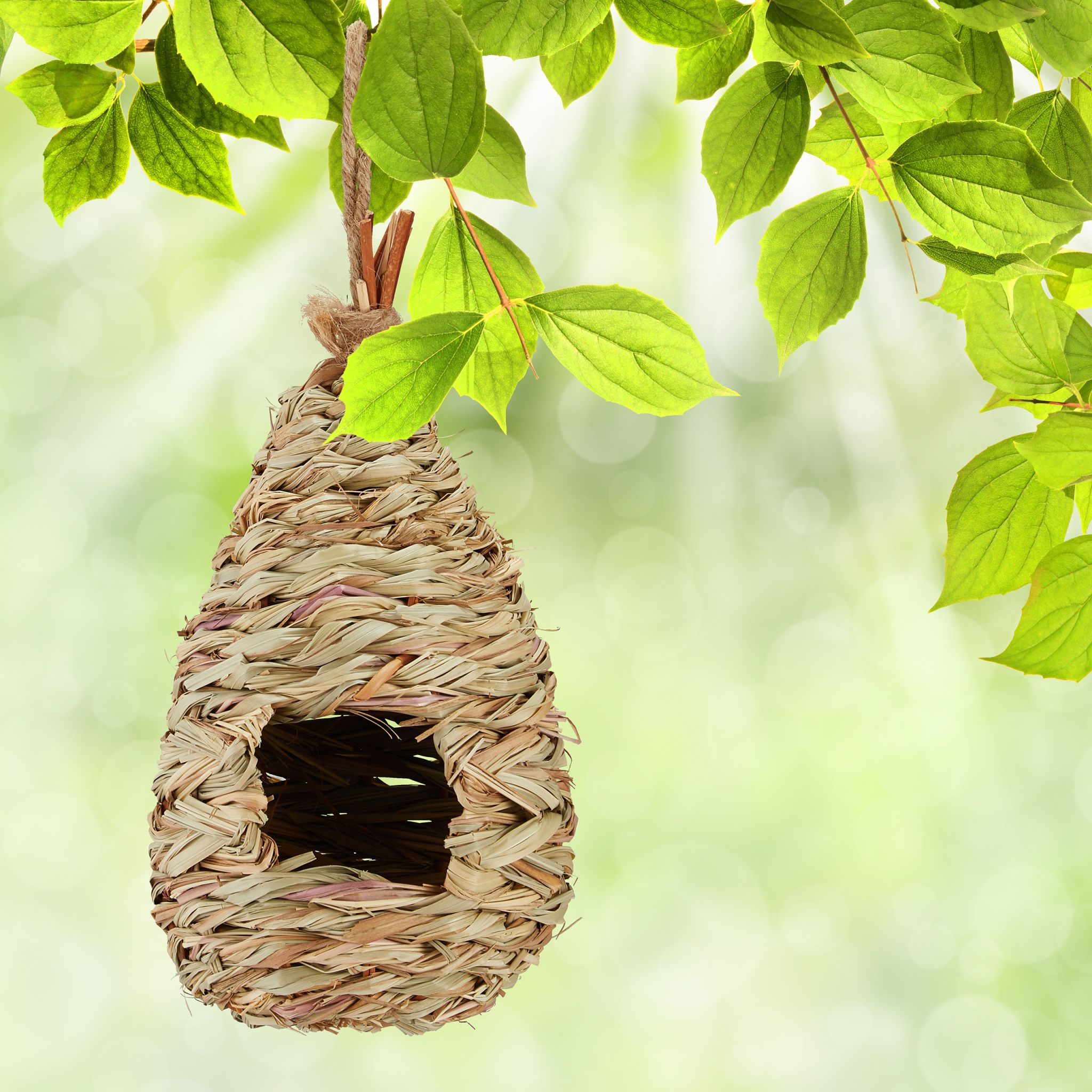 Vogelnest zum Aufhängen Hellbraun von Relaxdays