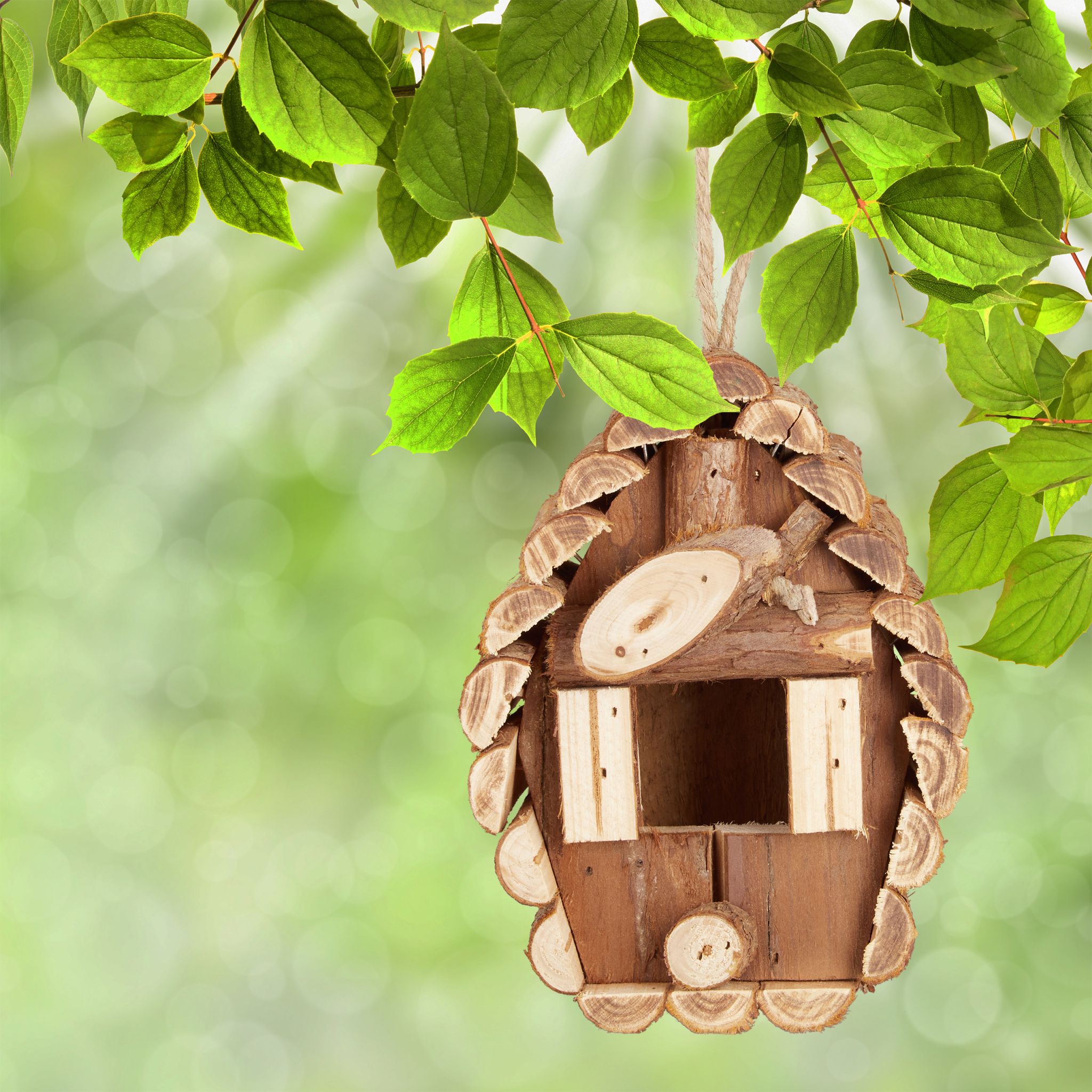 Mini Vogelhaus Holz Braun