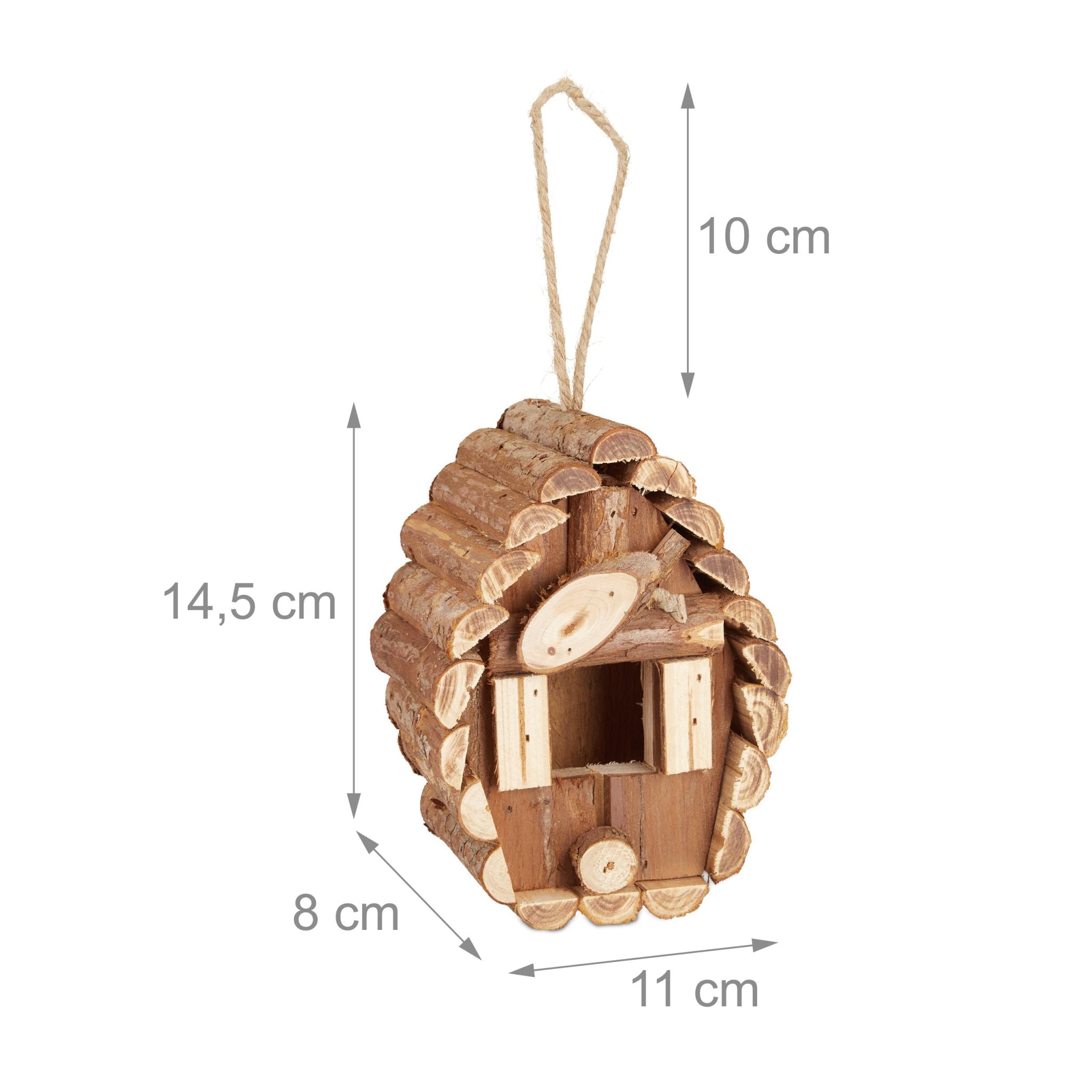 Mini Vogelhaus Holz Braun