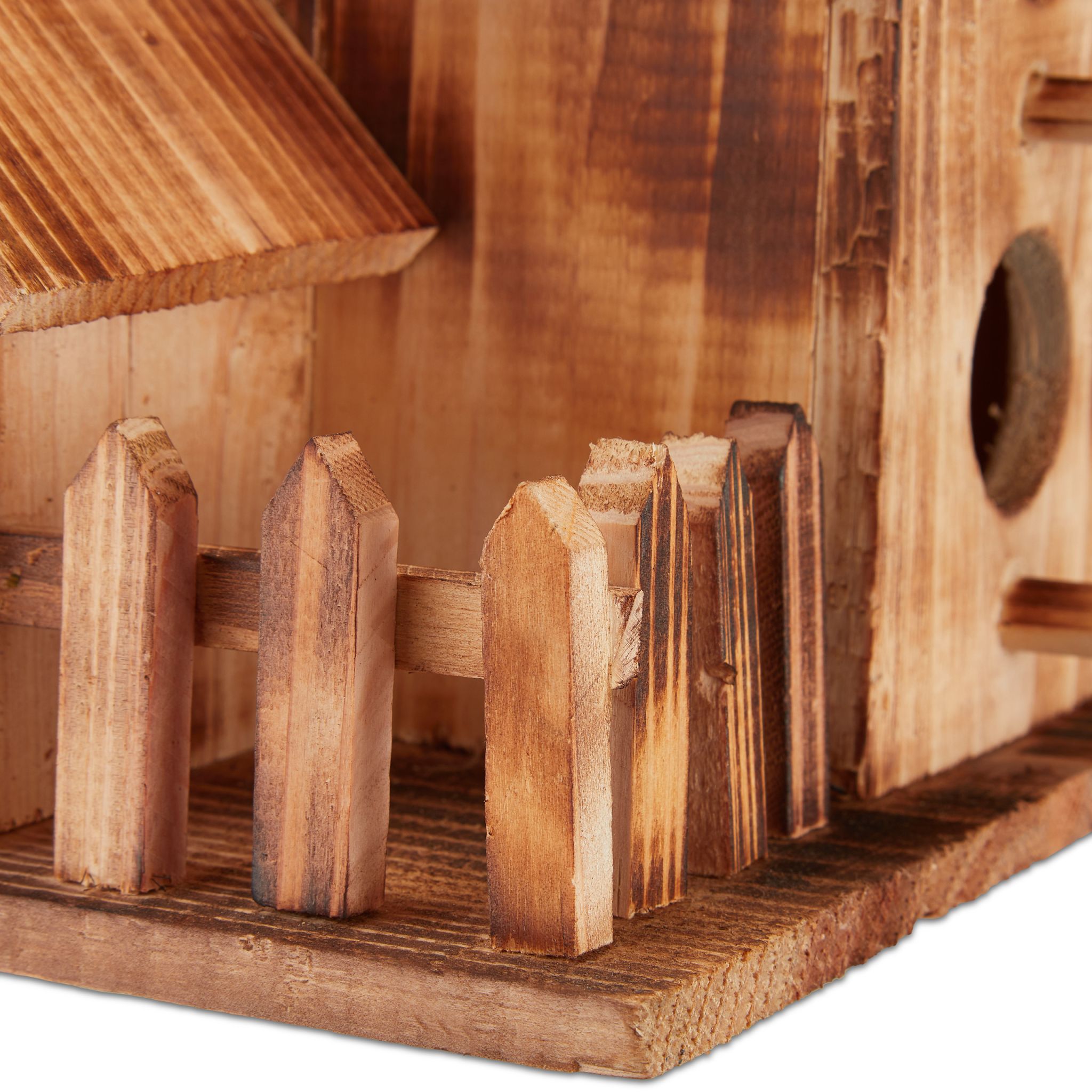 Vogelhaus mit 3 Häusern Braun