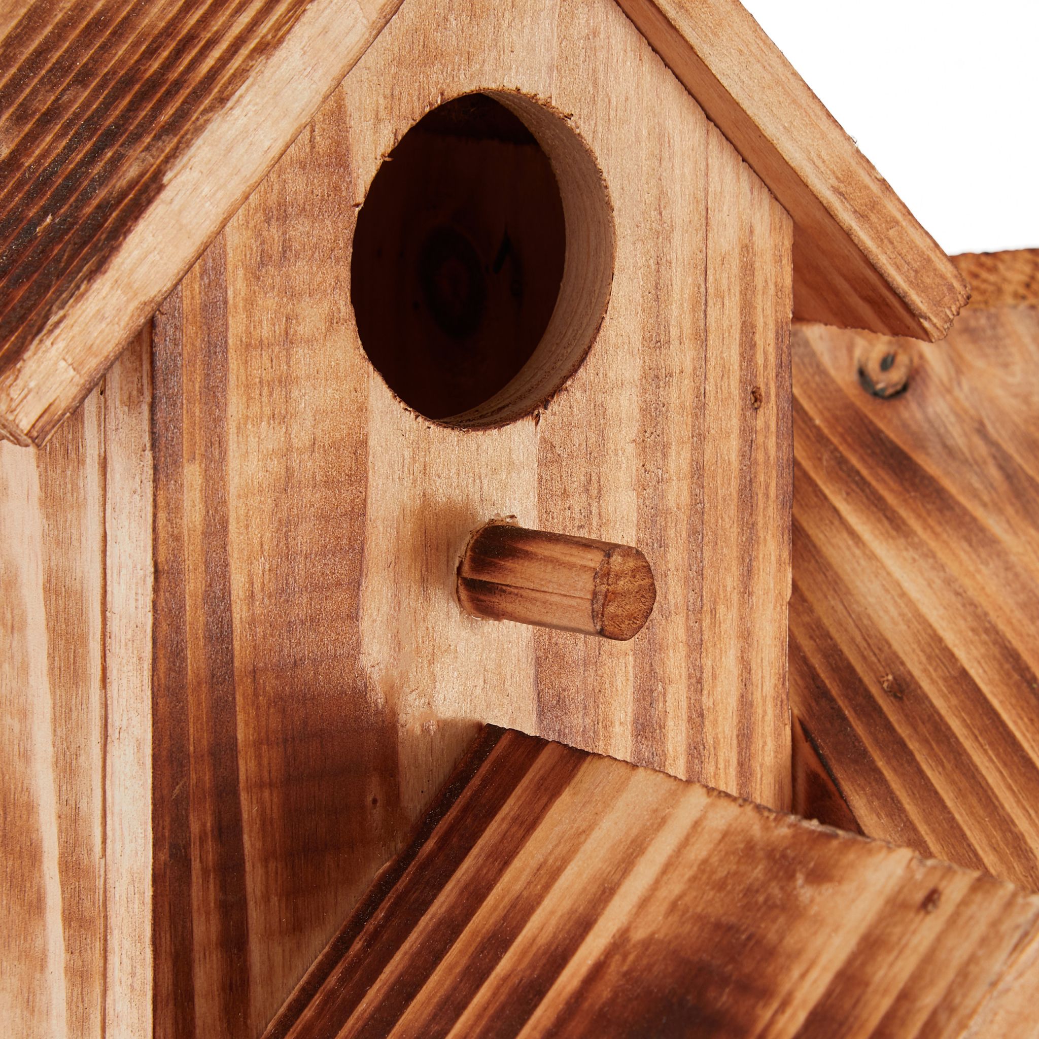 Vogelhaus mit 3 Häusern Braun
