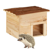 Igelhaus Holz Braun-Hellbraun von Relaxdays