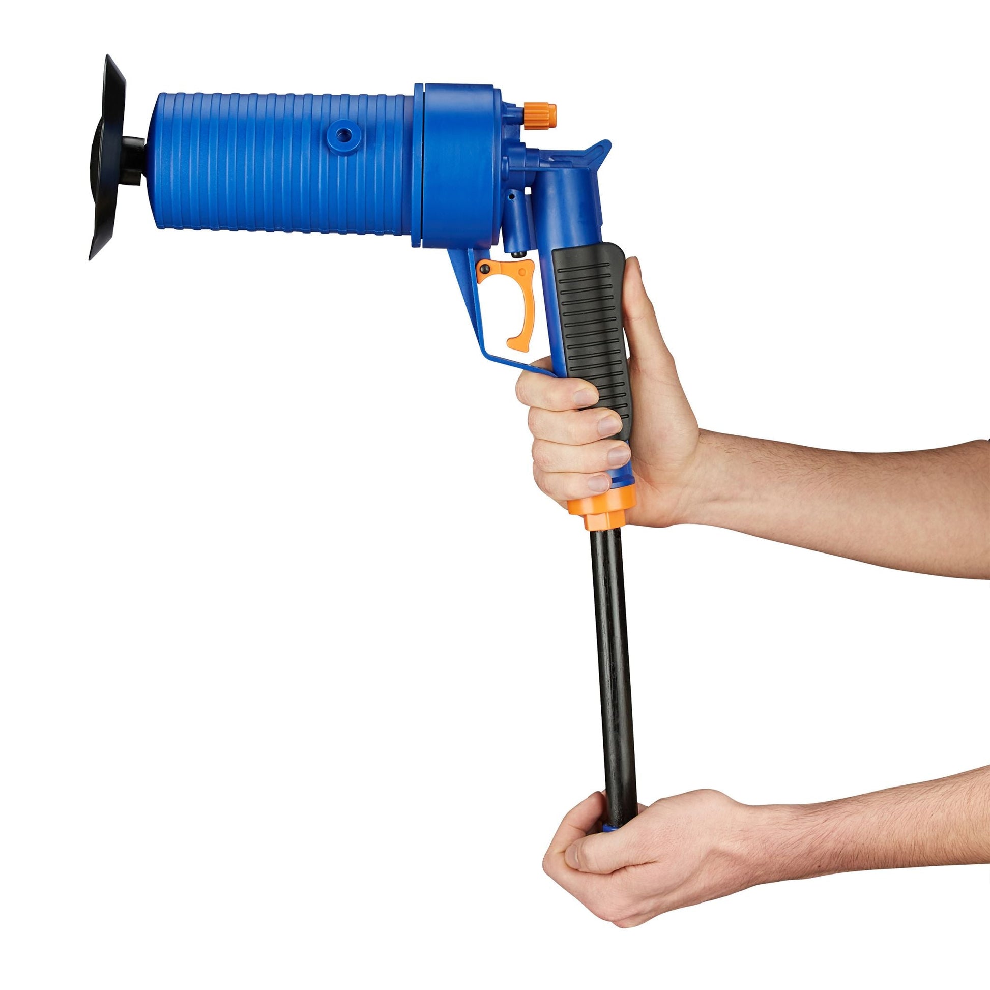 Pressluft Rohrreiniger Blau-Orange-Schwarz von Relaxdays