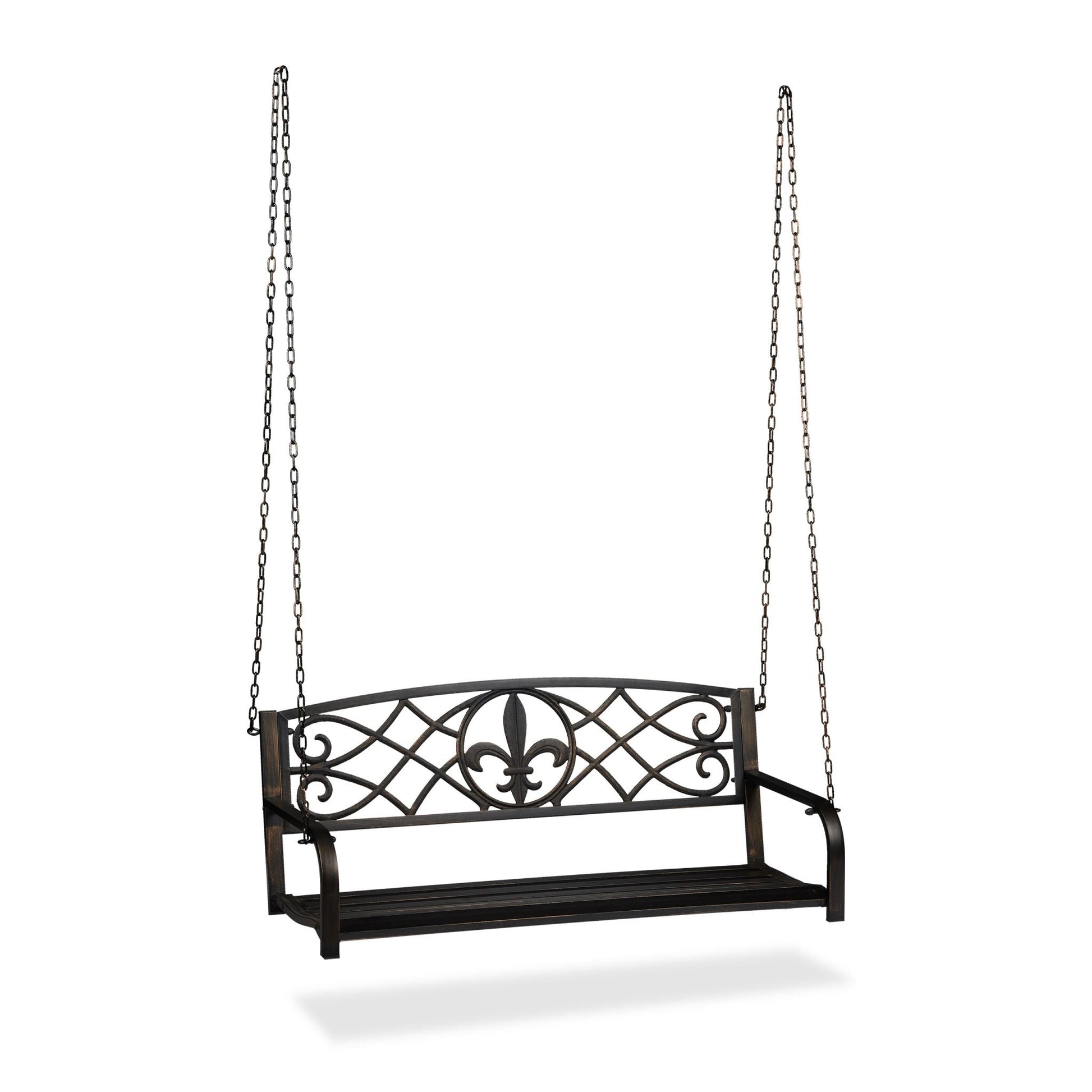Hängebank Metall Gold-Schwarz von Relaxdays