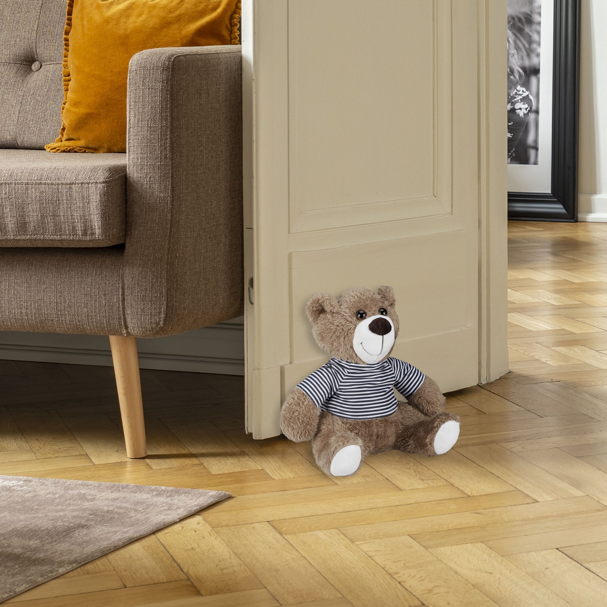 Türstopper Teddybär Weiss-Hellbraun-Schwarz von Relaxdays