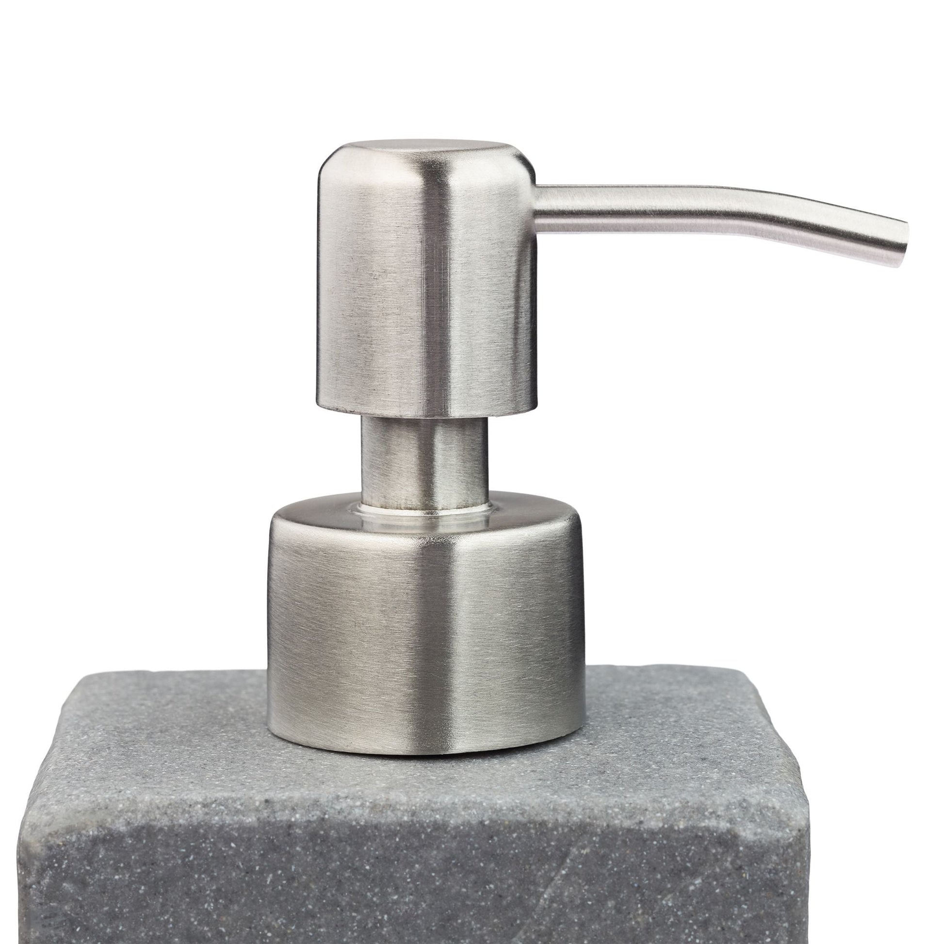 Seifenspender Steinoptik eckig Silber-Grau von Relaxdays
