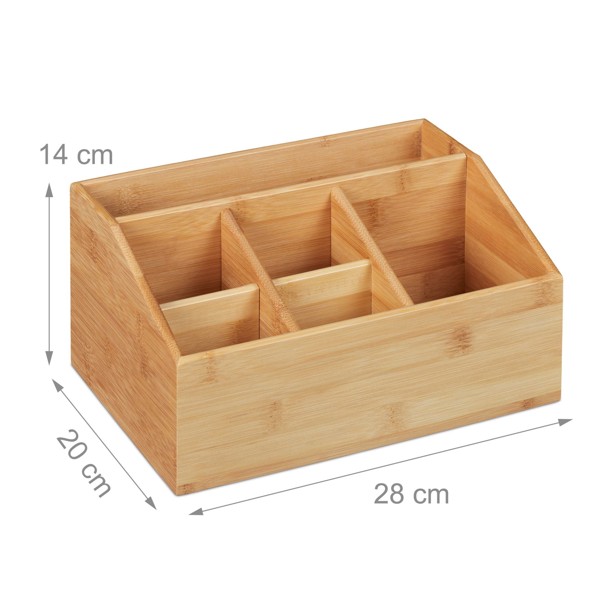 Schreibtisch Organizer Bambus Hellbraun von Relaxdays