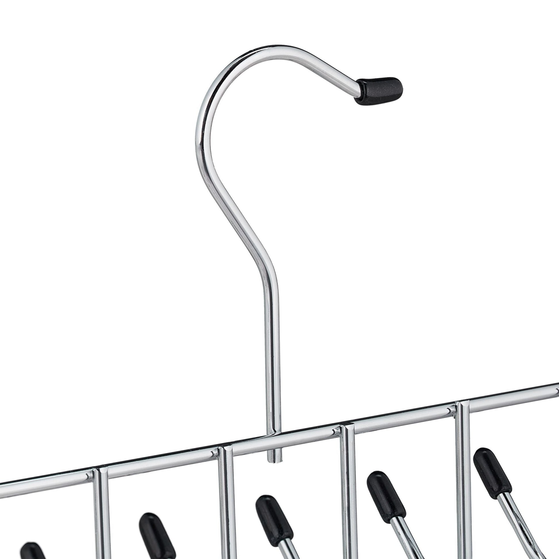 Gürtelhalter mit 12 Haken Schwarz-Silber von Relaxdays