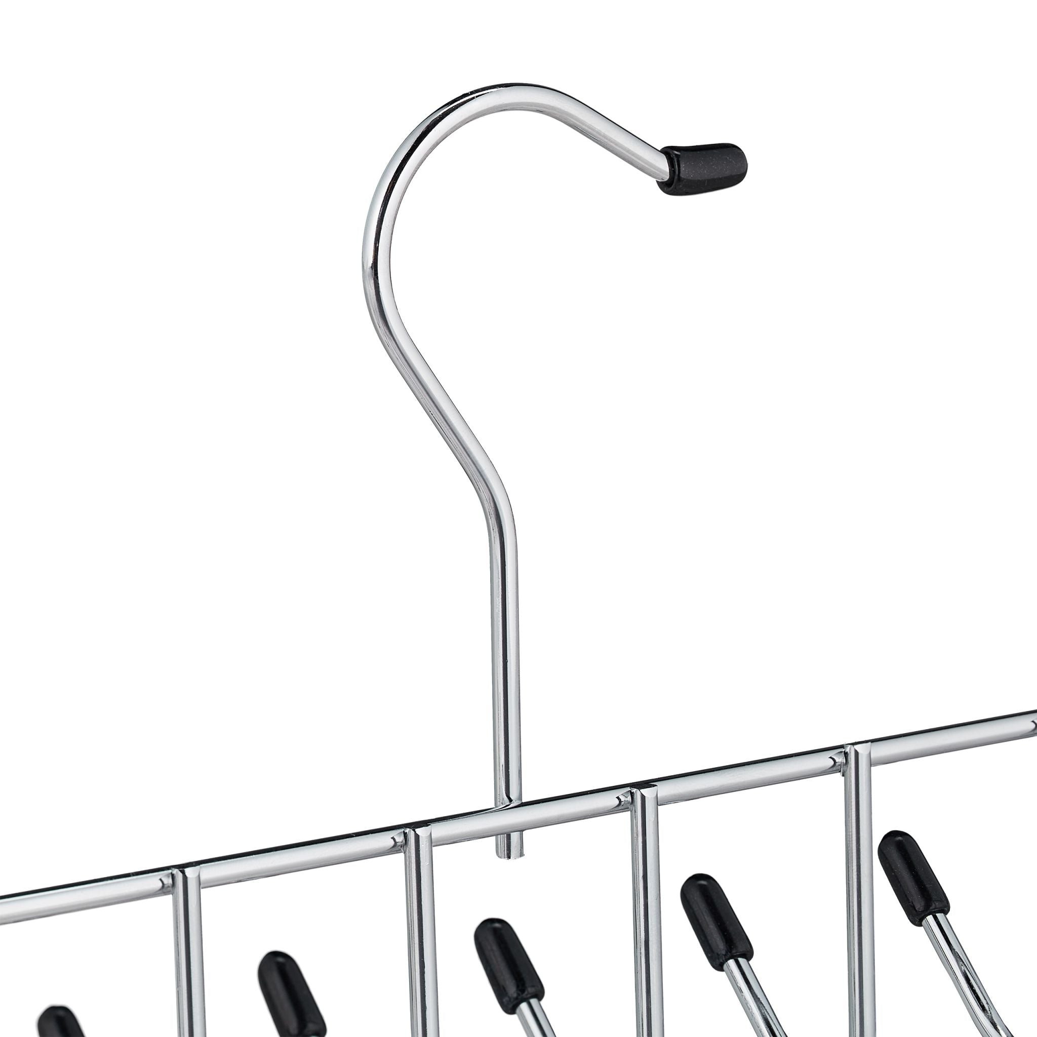 Gürtelhalter mit 12 Haken Schwarz-Silber von Relaxdays