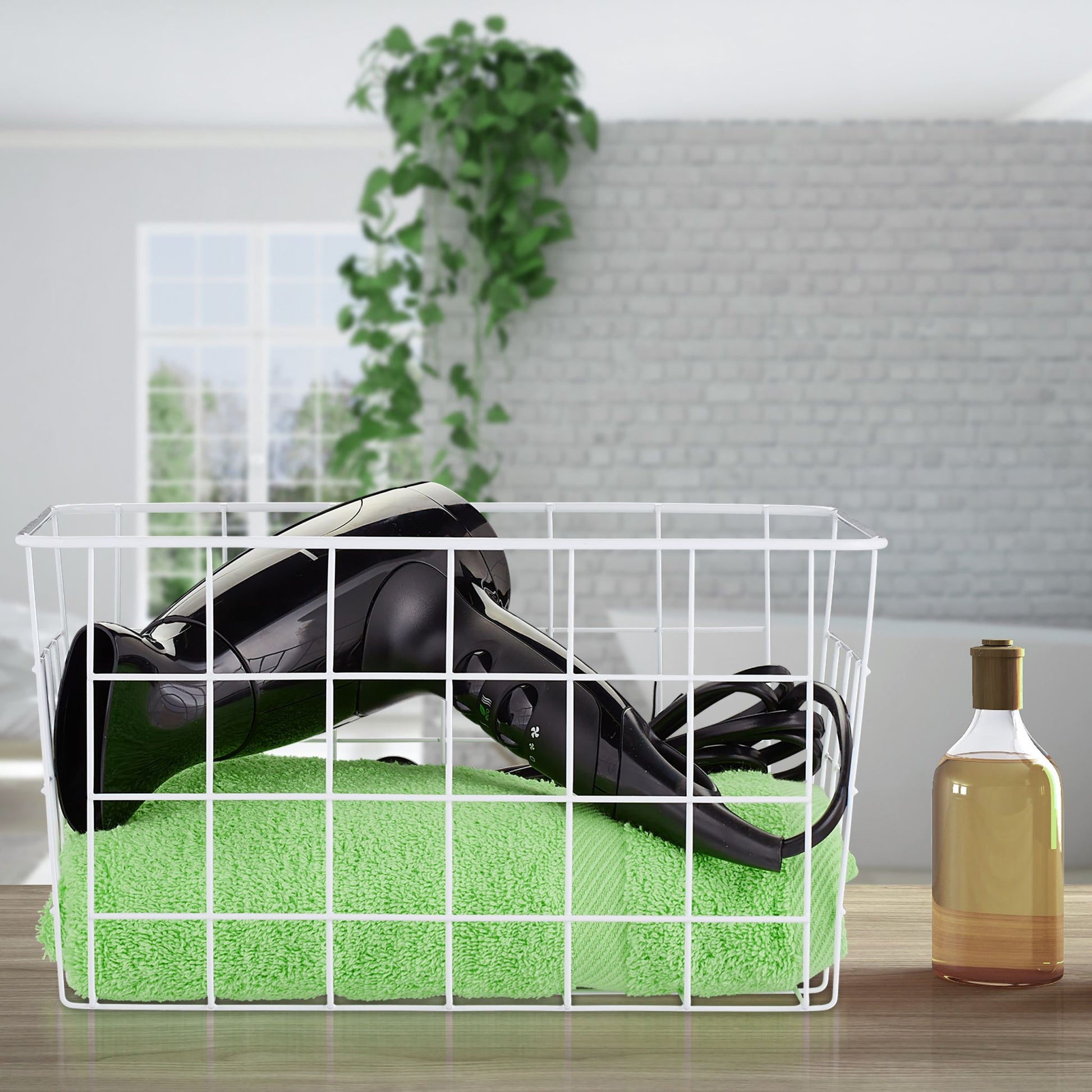 Drahtkorb 3er-Set Weiss von Relaxdays