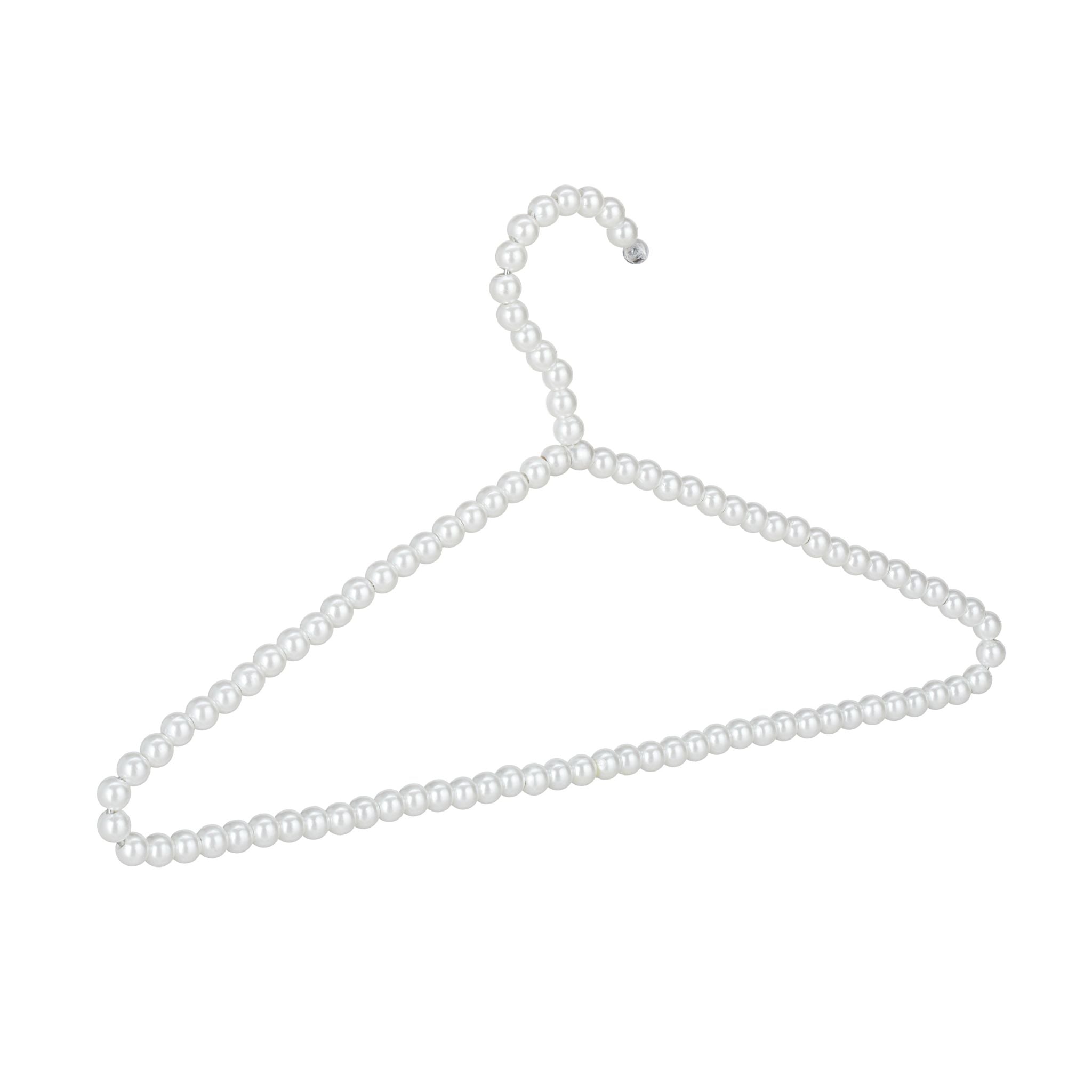 Perlen Kleiderbügel 10er-Set Weiss von Relaxdays