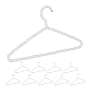Perlen Kleiderbügel 10er-Set Weiss von Relaxdays