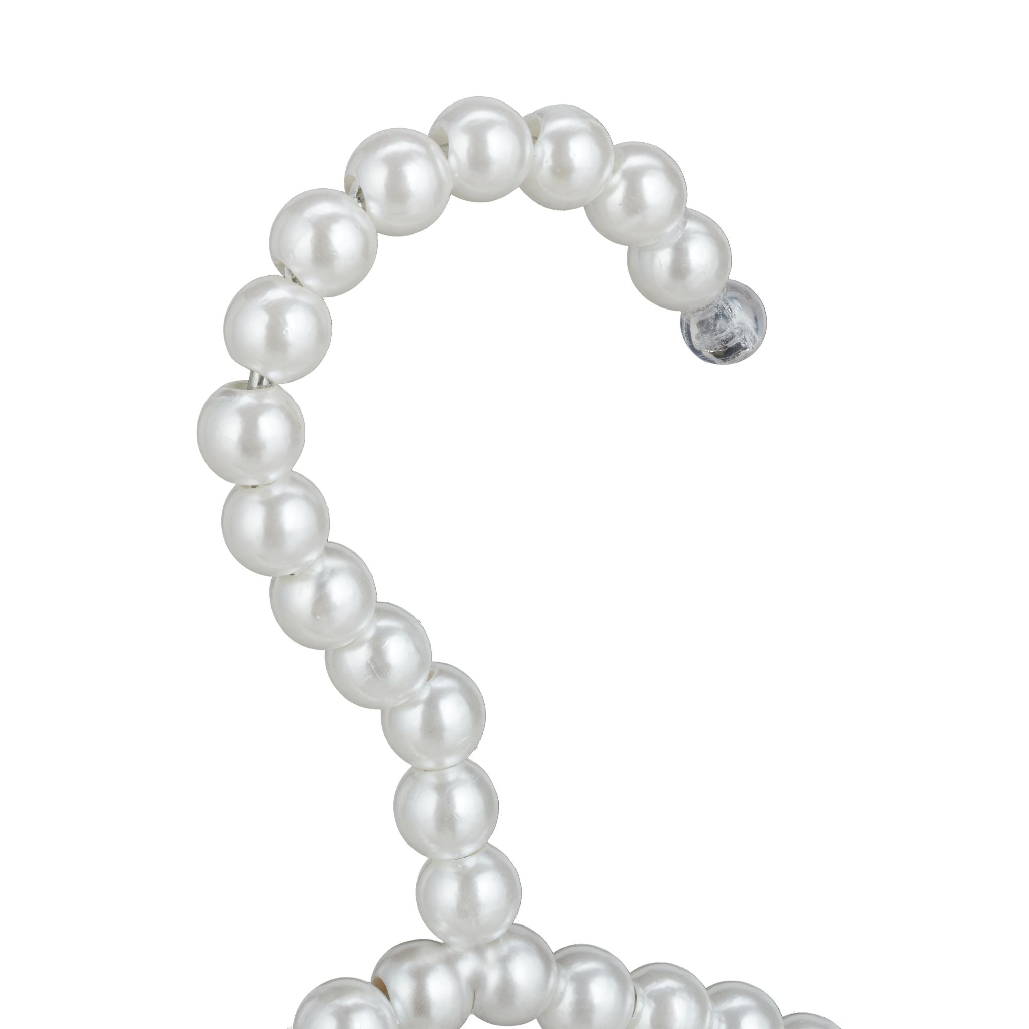 Perlen Kleiderbügel 10er-Set Weiss von Relaxdays