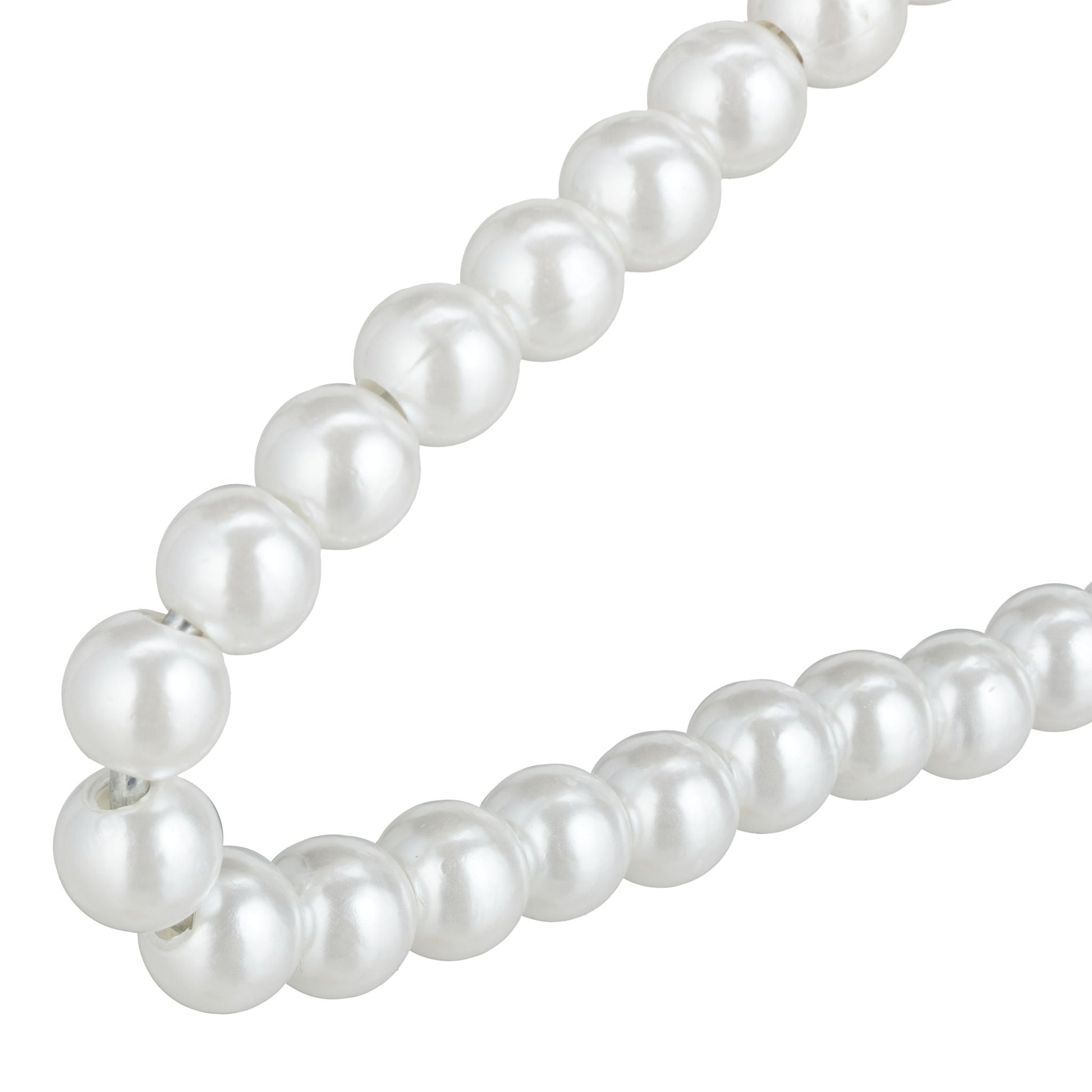 Perlen Kleiderbügel 10er-Set Weiss von Relaxdays