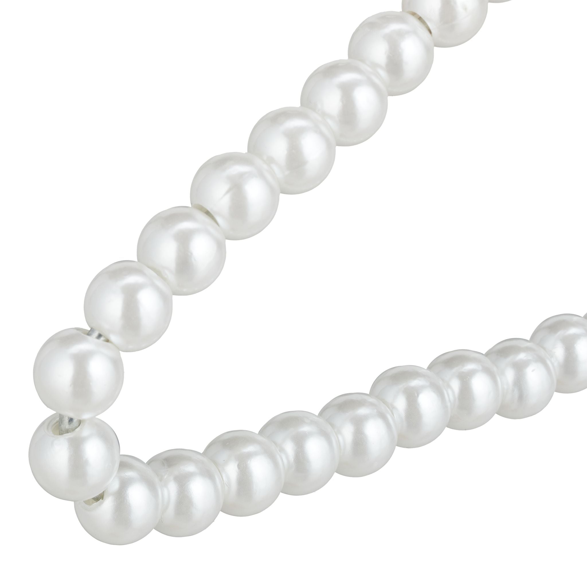 Perlen Kleiderbügel 10er-Set Weiss von Relaxdays