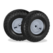Sackkarrenrad 2er-Set 4.10 3.50-4 Schwarz-Grau von Relaxdays