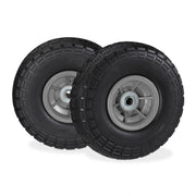 Sackkarrenrad PU 2er-Set 4.1/3.5-4 Schwarz-Grau von Relaxdays