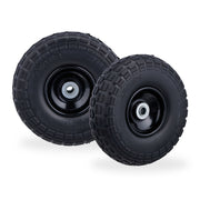 Sackkarrenrad PU 2er-Set Schwarz von Relaxdays