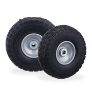 Sackkarrenrad PU 2er-Set Schwarz-Grau von Relaxdays