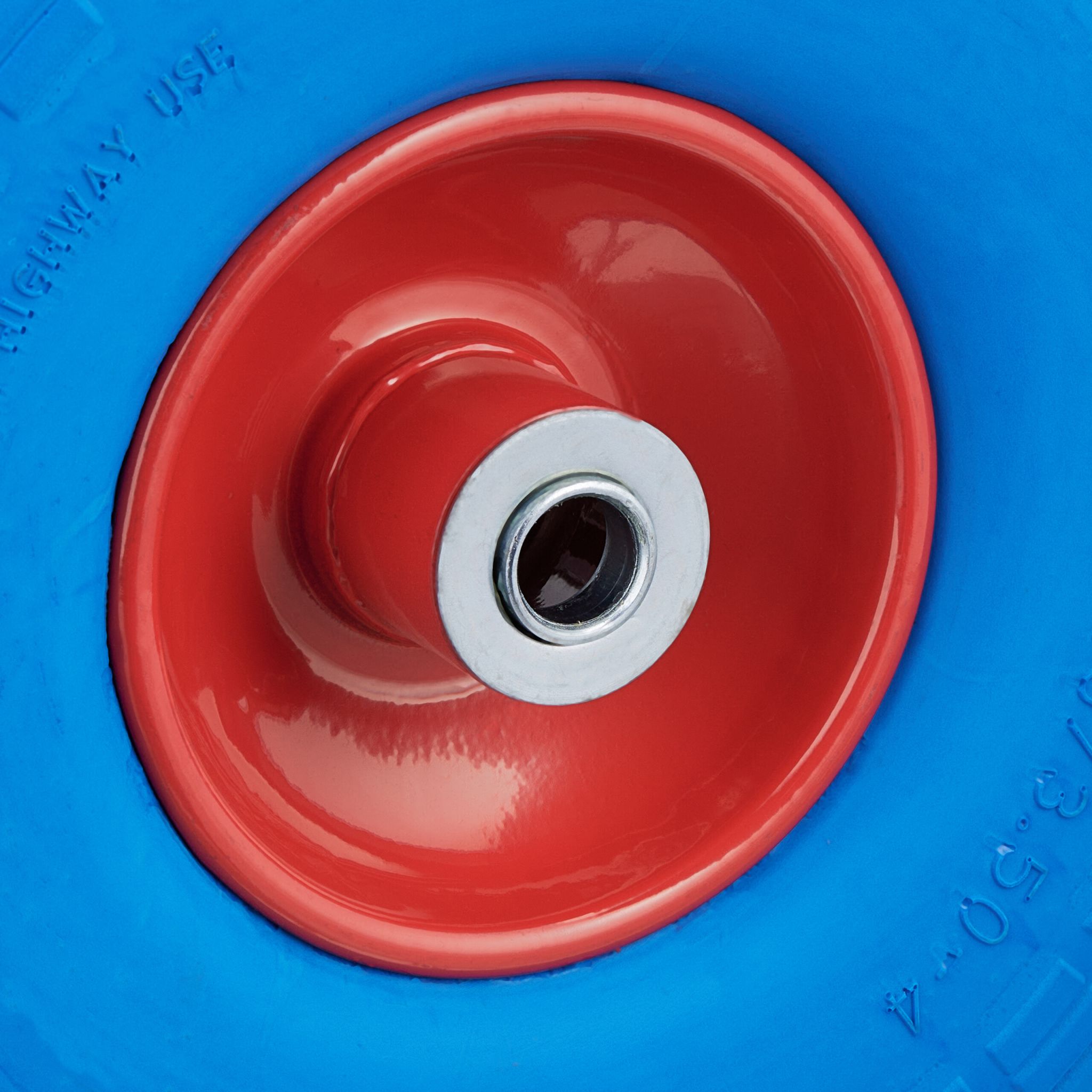 Sackkarrenrad PU 2er-Set Blau-Rot von Relaxdays