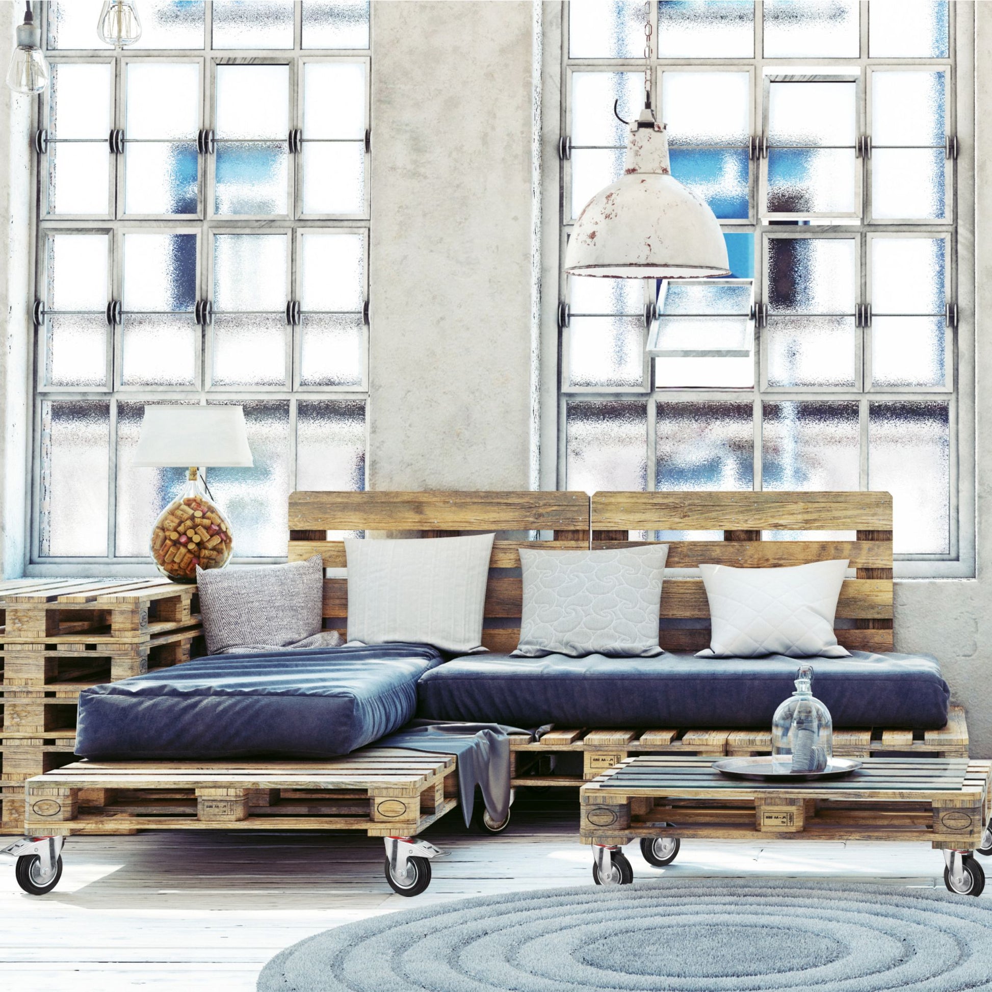 Schwerlastrollen 4er-Set Rot-Schwarz-Silber von Relaxdays